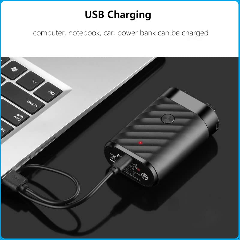 ZYUJIA Electric Razor for Men - Wet & Dry Cordless Rotary Shaver with IPX7 Waterproof, USB Rechargeable - Perfect for Travel, Gym & Daily Shaving