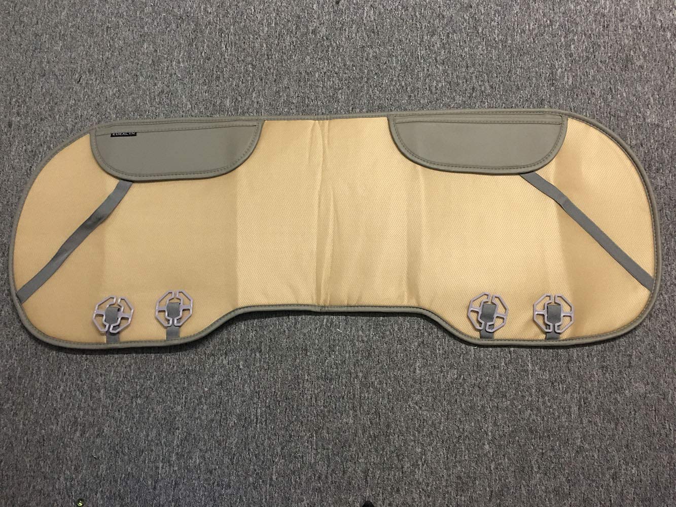 Premium PU Leather Rear Bench Seat Protector - Universal 53x19.5 Inch Car Seat Cover for Back Row (Beige) | All-Season Protection for Pets, Kids & Cargo | Perfect for SUVs, Minivans & Family Vehicles