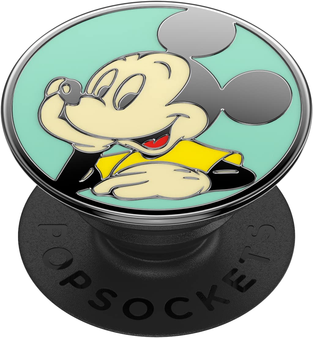 PopSockets Phone Grip with Expanding Kickstand - 80s Mickey Enamel Design | Secure Phone Holder for iPhone & Android | Perfect for Selfies, Watching Videos & Hands-Free Use