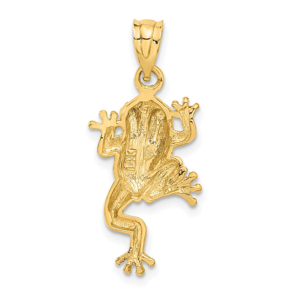 Exquisite Gold Frog Pendant with Vibrant Green Enamel Eyes - Perfect for Nature Lovers & Jewelry Collectors | Ideal Gift for Birthdays, Anniversaries & Special Occasions