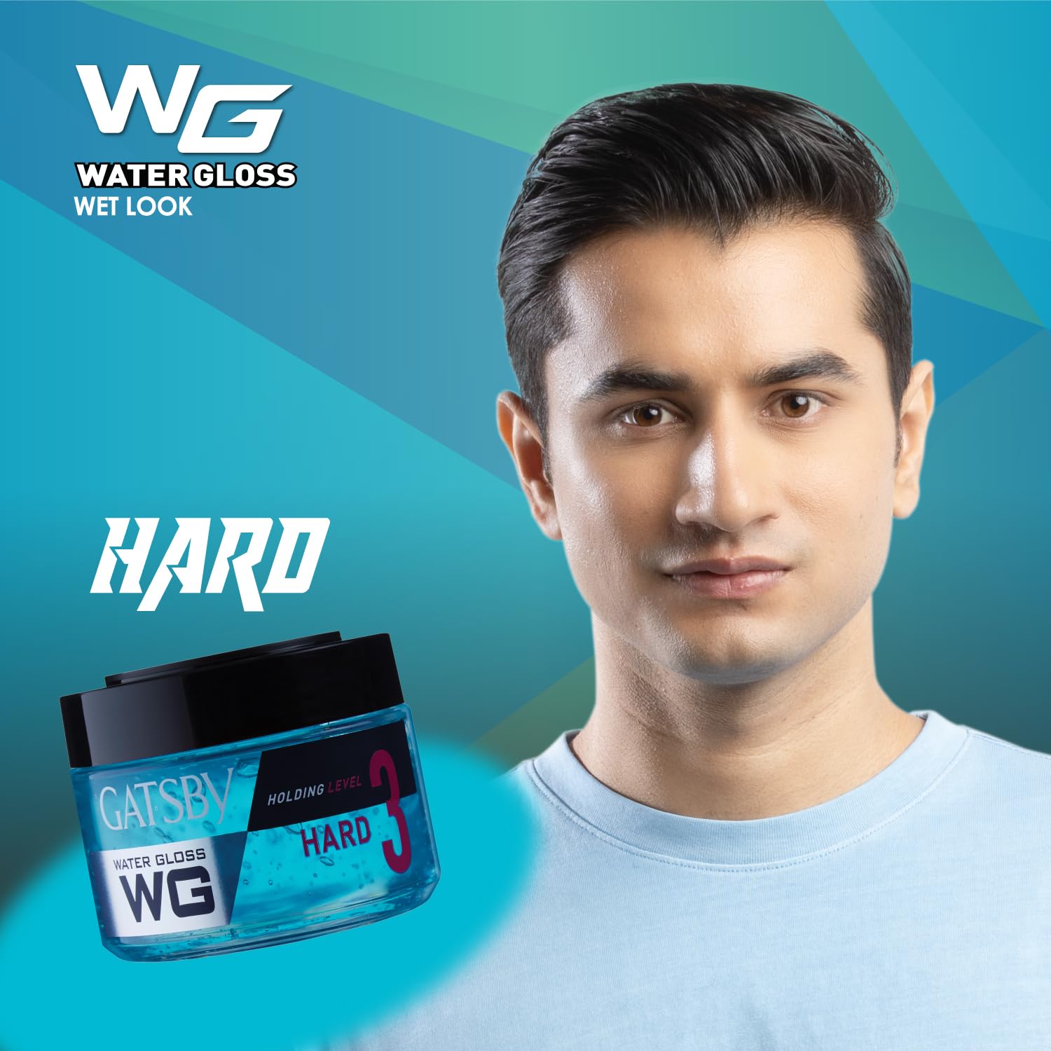 Gatsby Japan Water Gloss Hair Styling Gel for Men - Hard Hold, 75g (Pack of 4) | Strong Fixing & Shine for Spiky, Textured & Messy Hairstyles | Perfect for Daily Styling, Parties & Special Occasions
