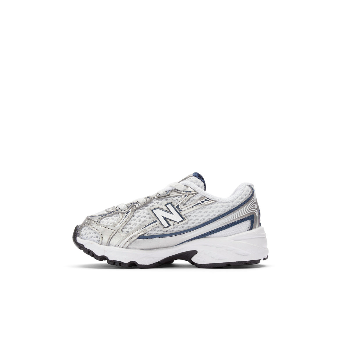 740 Bungee Lace (TD) White/Navy - No-Tie Shoelaces for Sneakers, Running Shoes & Casual Wear - Perfect for Kids, Adults & Seniors with Mobility Needs