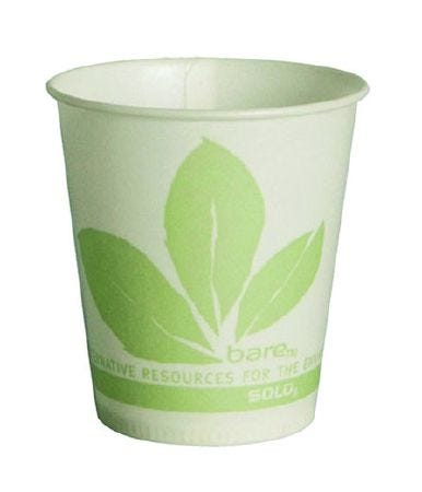 Bare Eco Forward R53BB JD110 3000-Pack Disposable Drinking Cups | Eco-Friendly Compostable Cups for Parties, Events & Restaurants | Bulk Pack for Large Gatherings & Catering Services