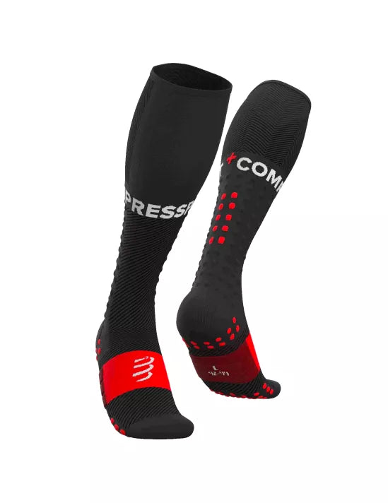 Compressport Unisex Running Socks - High Performance Cushioned Athletic Socks for Men & Women (Black) - Perfect for Marathon, Trail Running & Workouts
