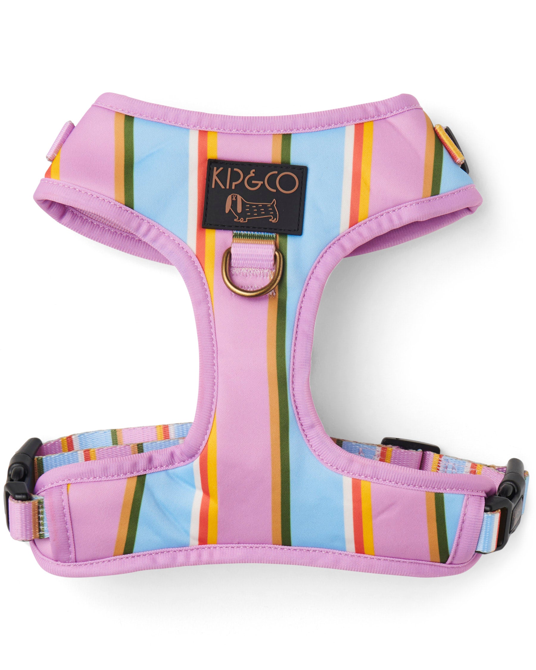 Premium Fez Stripe Dog Harness - Adjustable No-Pull Pet Vest with Reflective Strips for Small Medium Large Dogs | Perfect for Walking, Hiking & Outdoor Adventures