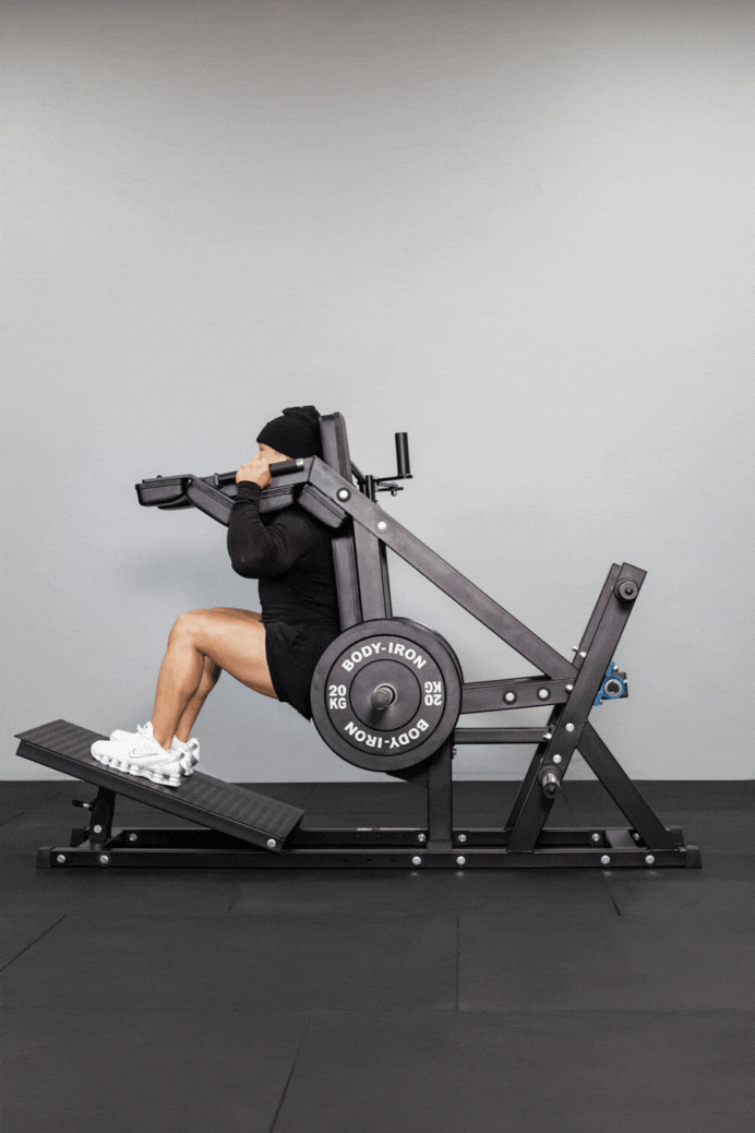 Commercial Body Iron Front Squat & Hack Squat Machine V2 - Heavy Duty Gym Equipment for Strength Training & Leg Workouts - Perfect for Home Gyms & Fitness Centers