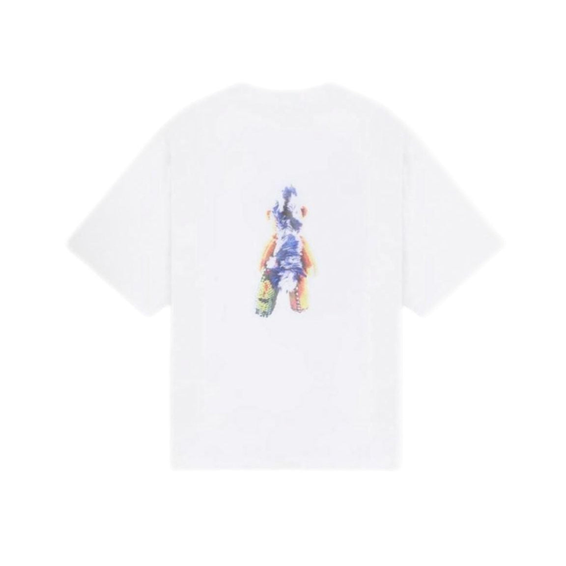 WE11DONE White Punk Teddy Graphic Tee - Stylish Unisex Streetwear for Casual Outfits & Music Festivals