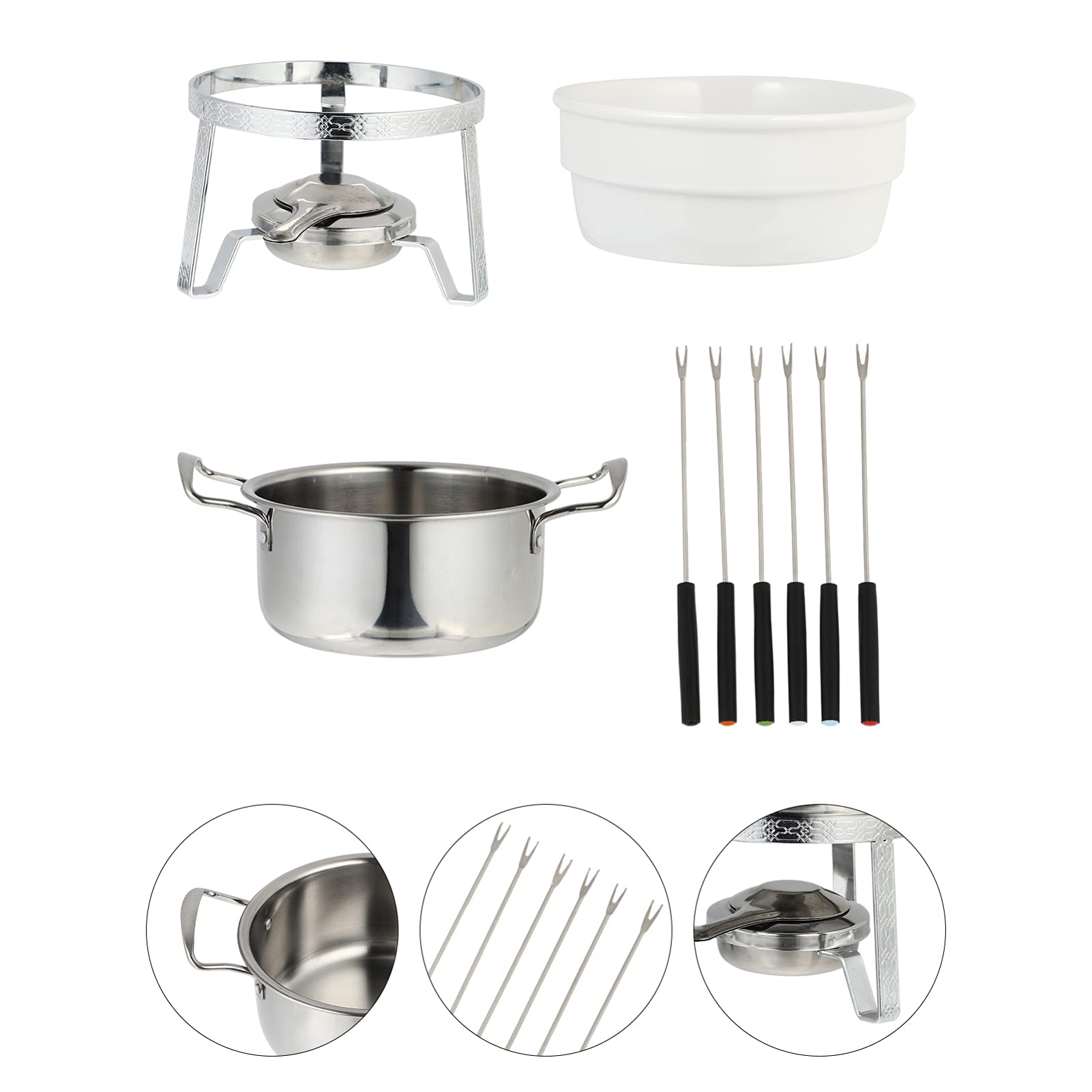 Portable Stainless Steel Double Boiler - Chocolate Melting Pot, Wax Warmer & Candy Melts Maker for Camping, Backpacking & Home Kitchen Use | Hemoton Ceramic Cheese Warmer & BBQ Stove Burner