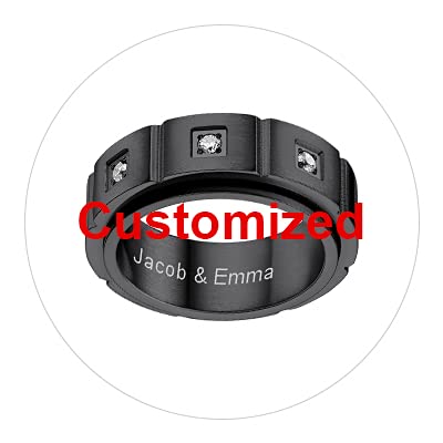 Black-CZ Inlaid-Customized