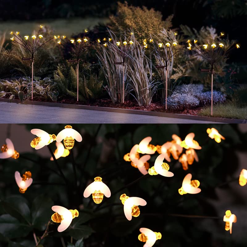 Solar Firefly Lights - 20 LED Waterproof Outdoor Garden Lights for Patio & Pathway Decor