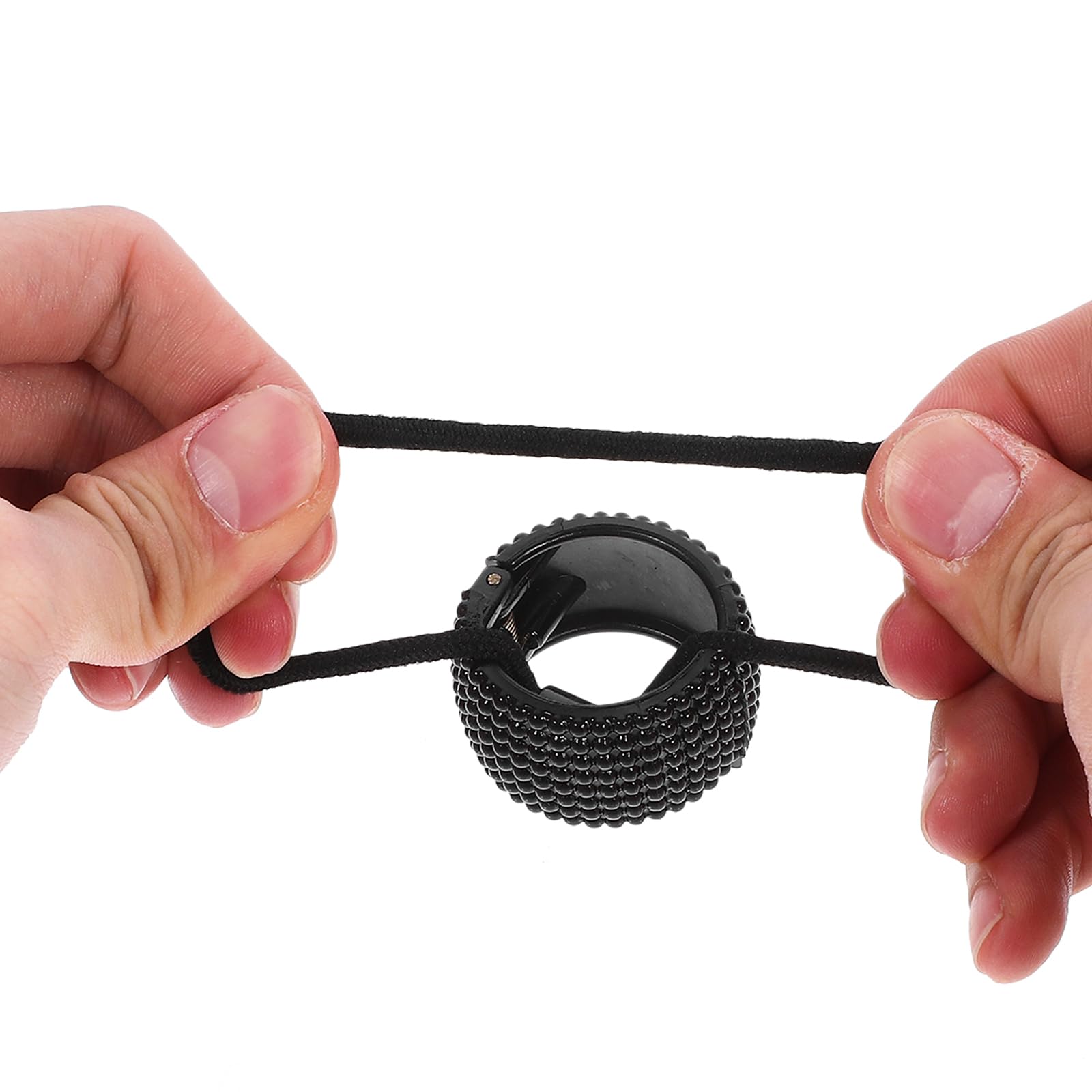 KESYOO Punk Gothic Elastic Hair Tie Band - Black Crystal Beaded Ponytail Cuff Wrap Holder for Women & Girls | Perfect for Parties, Concerts, Gothic Fashion & Everyday Wear