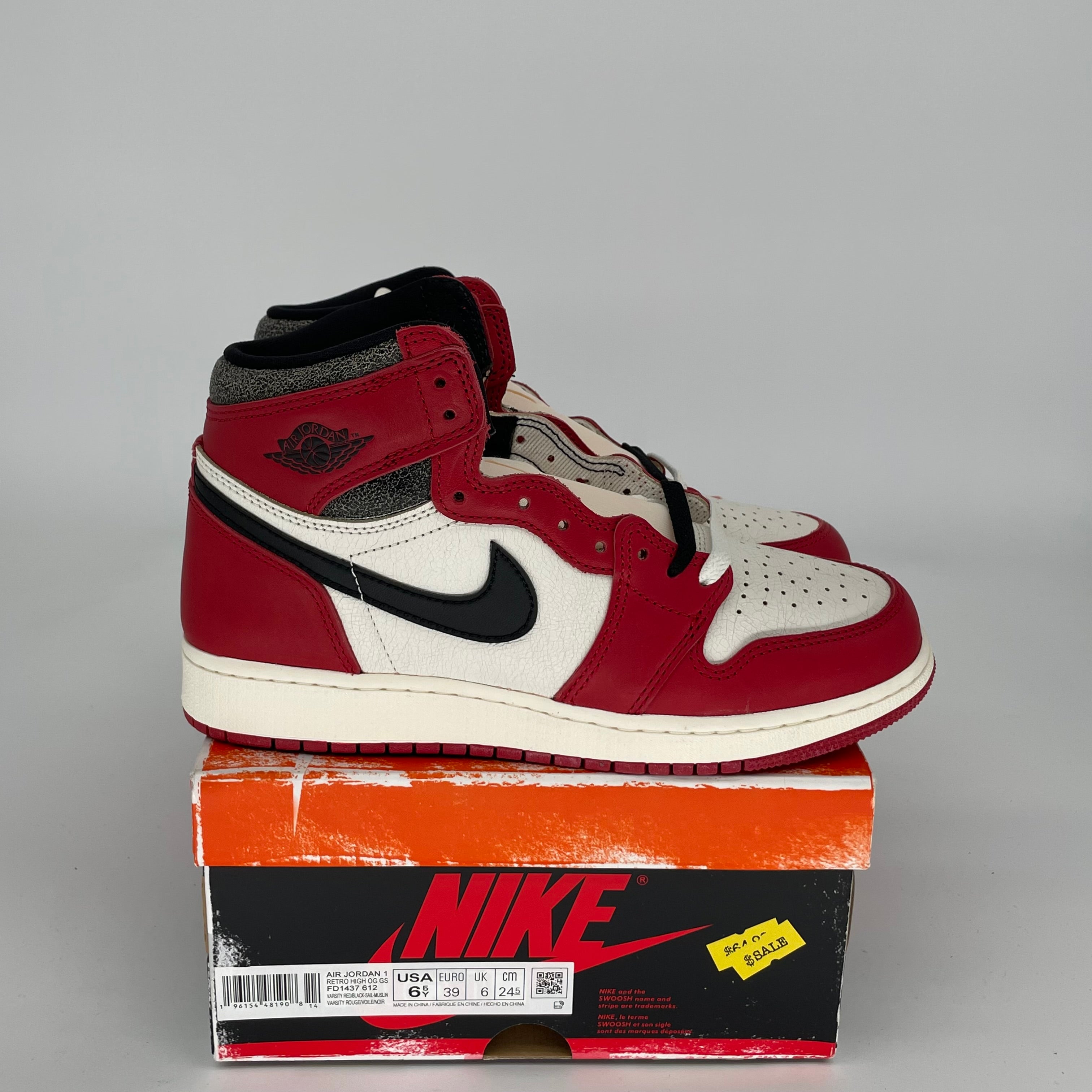 AIR JORDAN 1 LOST AND FOUND Sneakers - Size 6.5Y (FD1437-612) - Retro Basketball Shoes for Men & Women - Perfect for Streetwear, Collecting and Casual Wear