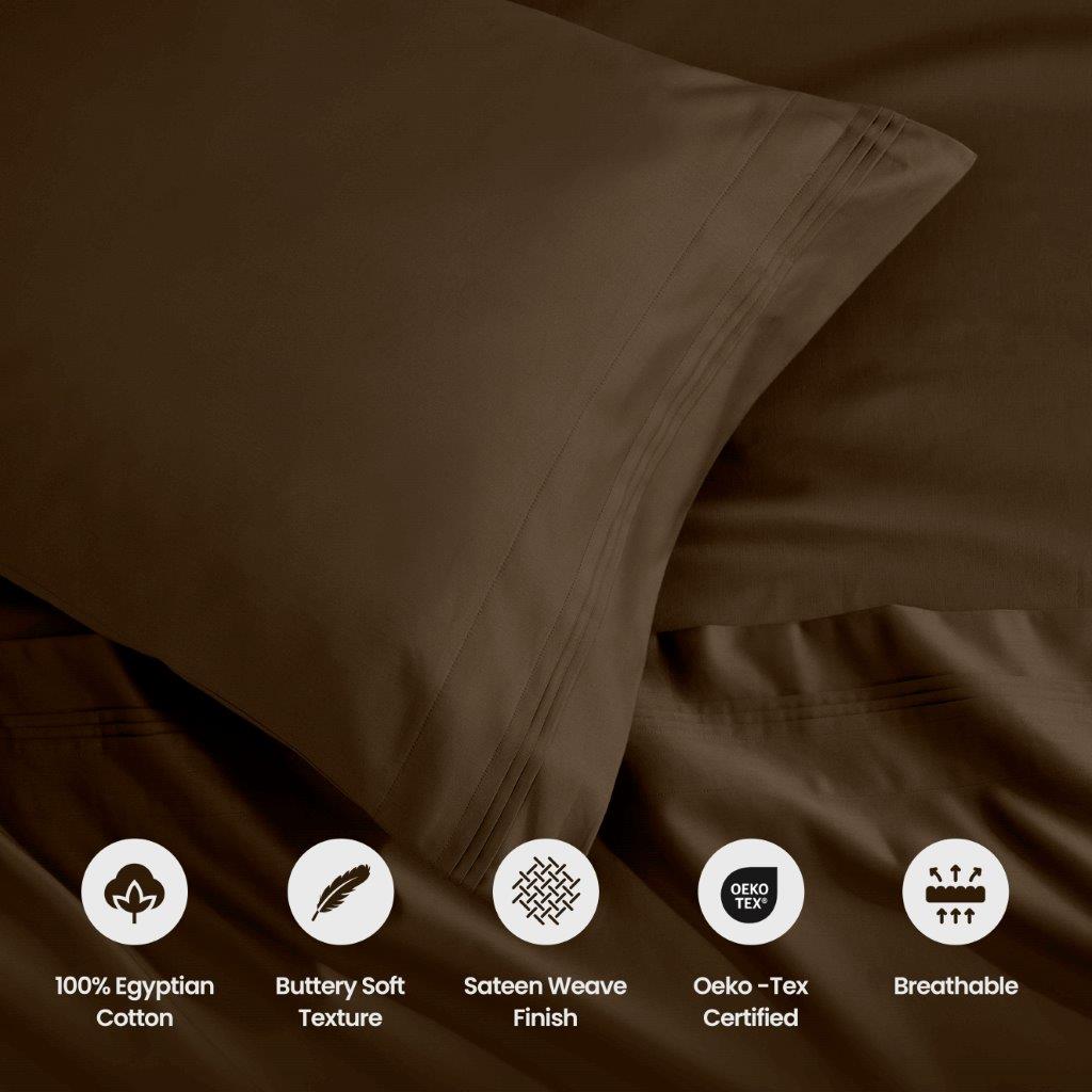 Premium 1500 Thread Count Egyptian Cotton Sheet Set - Eco-Friendly, Hypoallergenic & Breathable for Ultimate Comfort - Perfect for Luxury Bedrooms, Hotels & Gifts