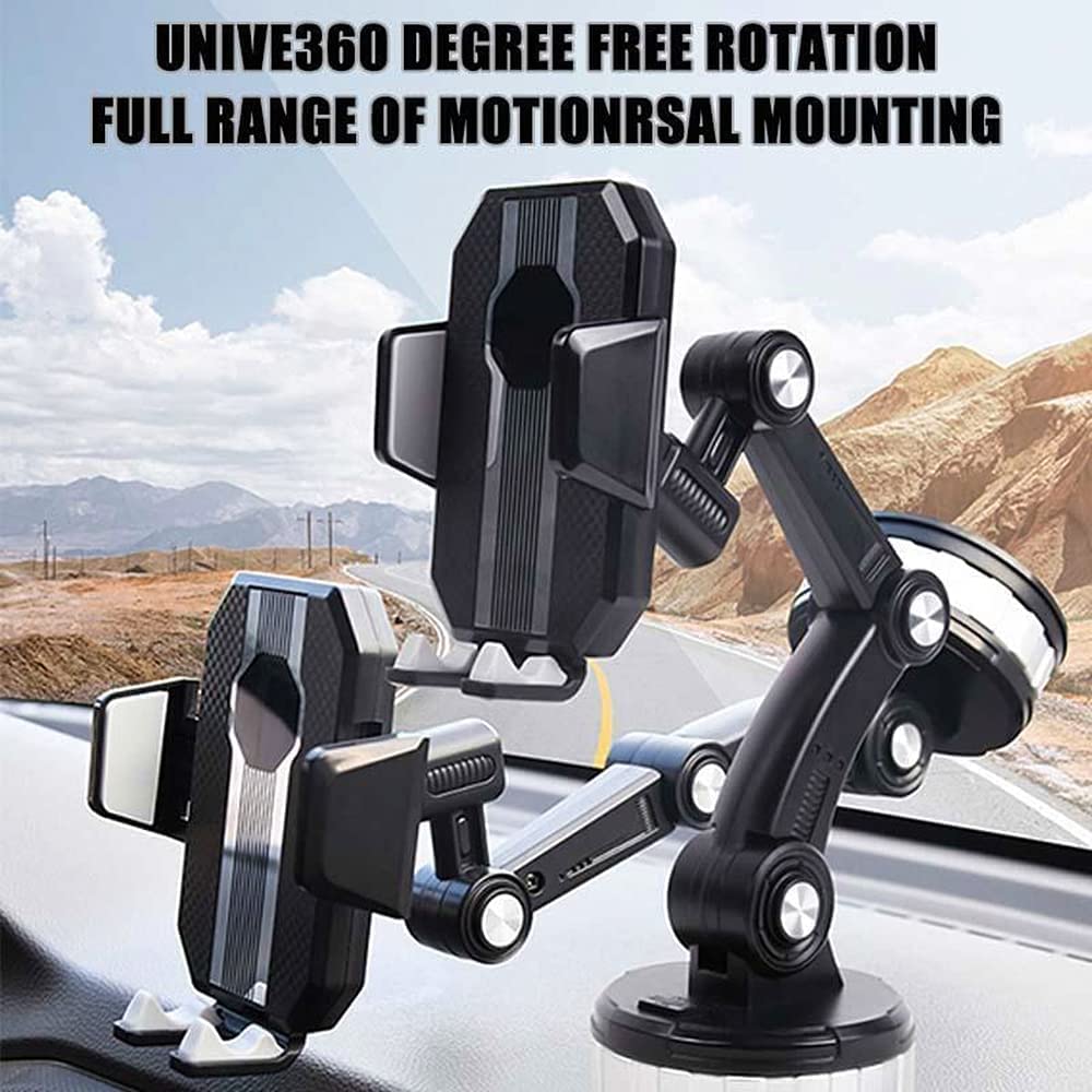 Universal Car Phone Mount - Super Suction Dashboard & Windshield Holder for Smartphones - Perfect for Driving & Truck Use