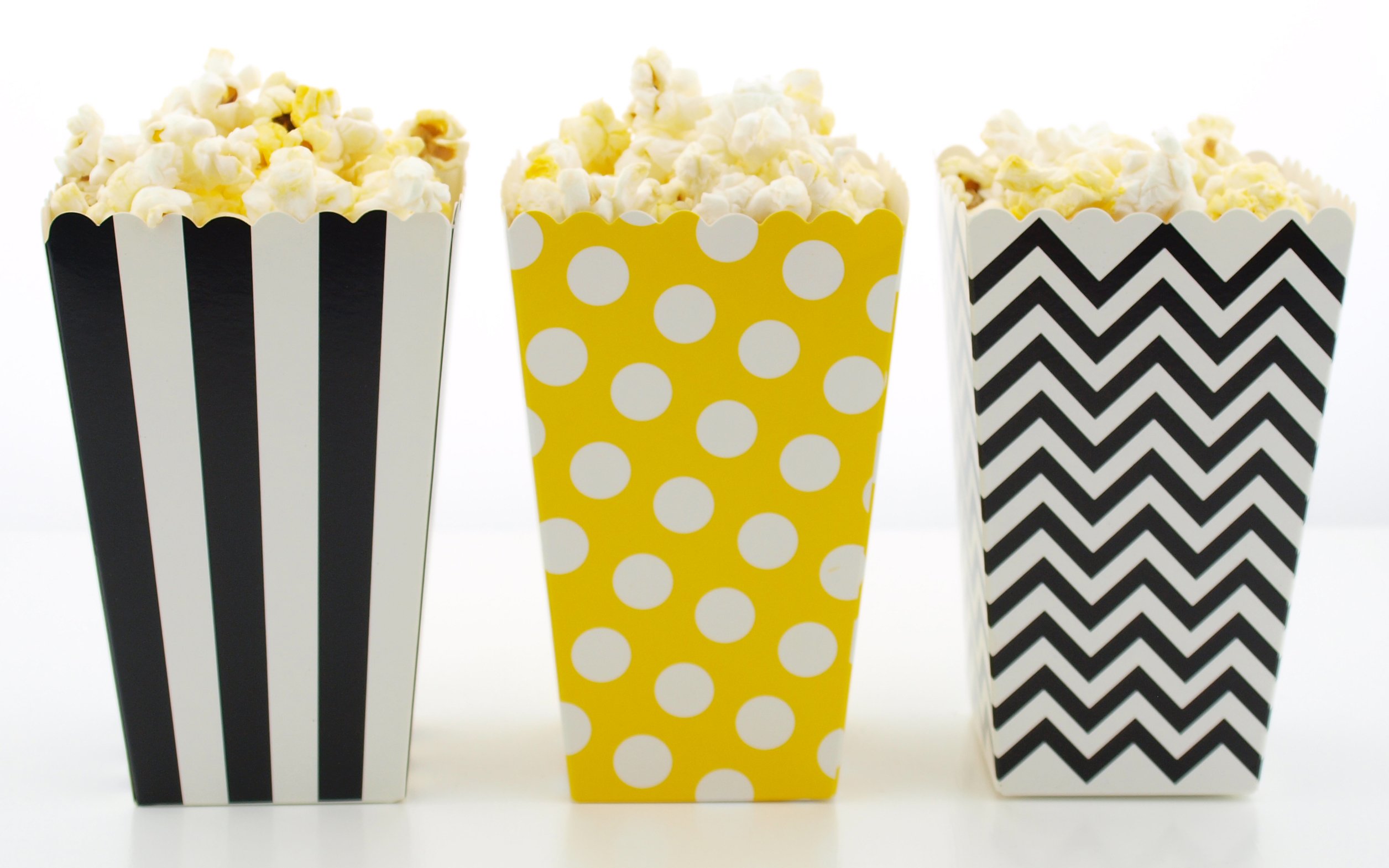 Bumblebee Popcorn Boxes - 36 Pack Mini Black & Yellow Paper Popcorn Containers for Movie Night, Birthday Party, Baby Shower & Halloween Celebration - Cute Bee-Themed Snack Holders for Kids & Adults