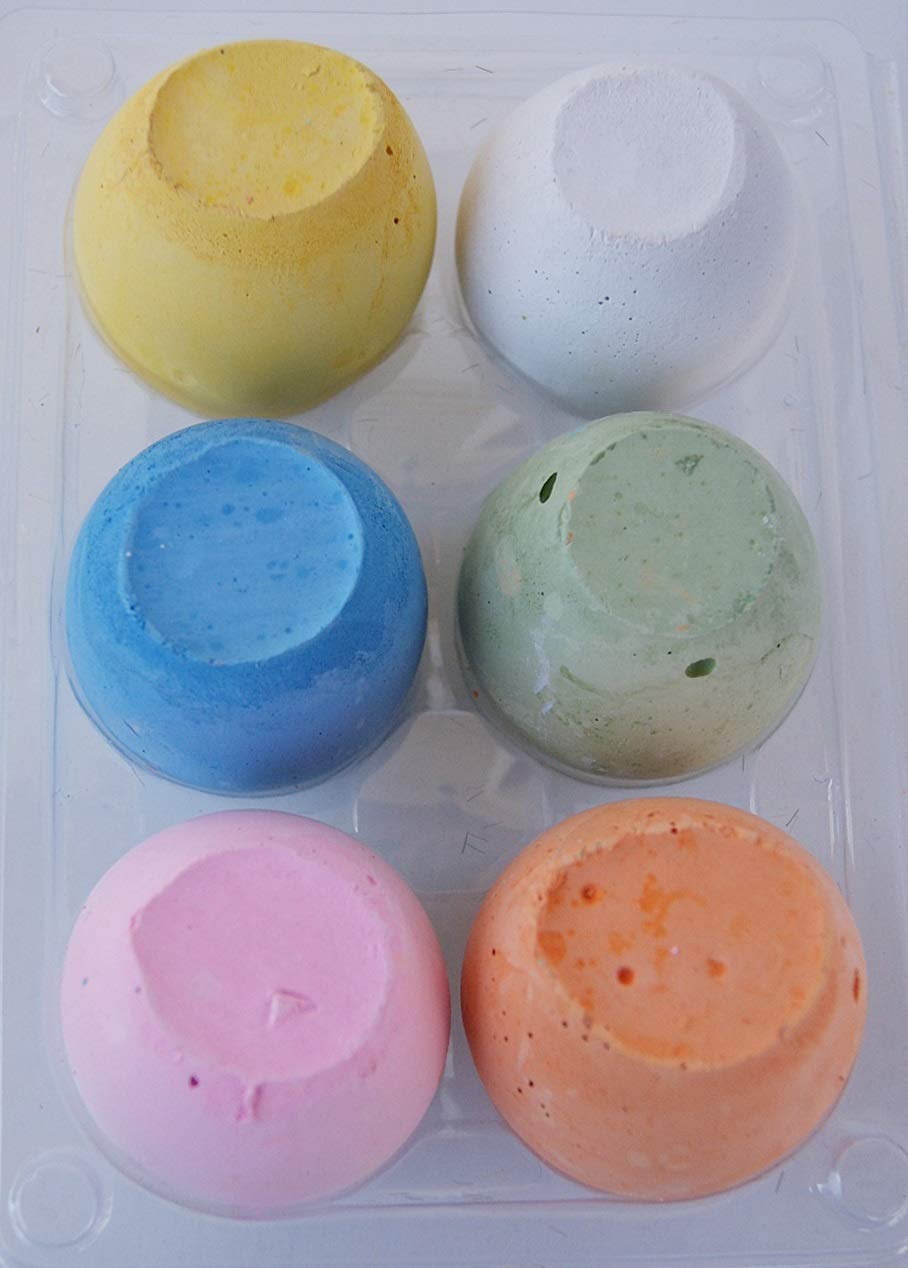 Colorful Easter Egg-Shaped Sidewalk Chalk - 6 Pack for Kids Outdoor Play, Easter Egg Hunts & Creative Drawing on Driveways