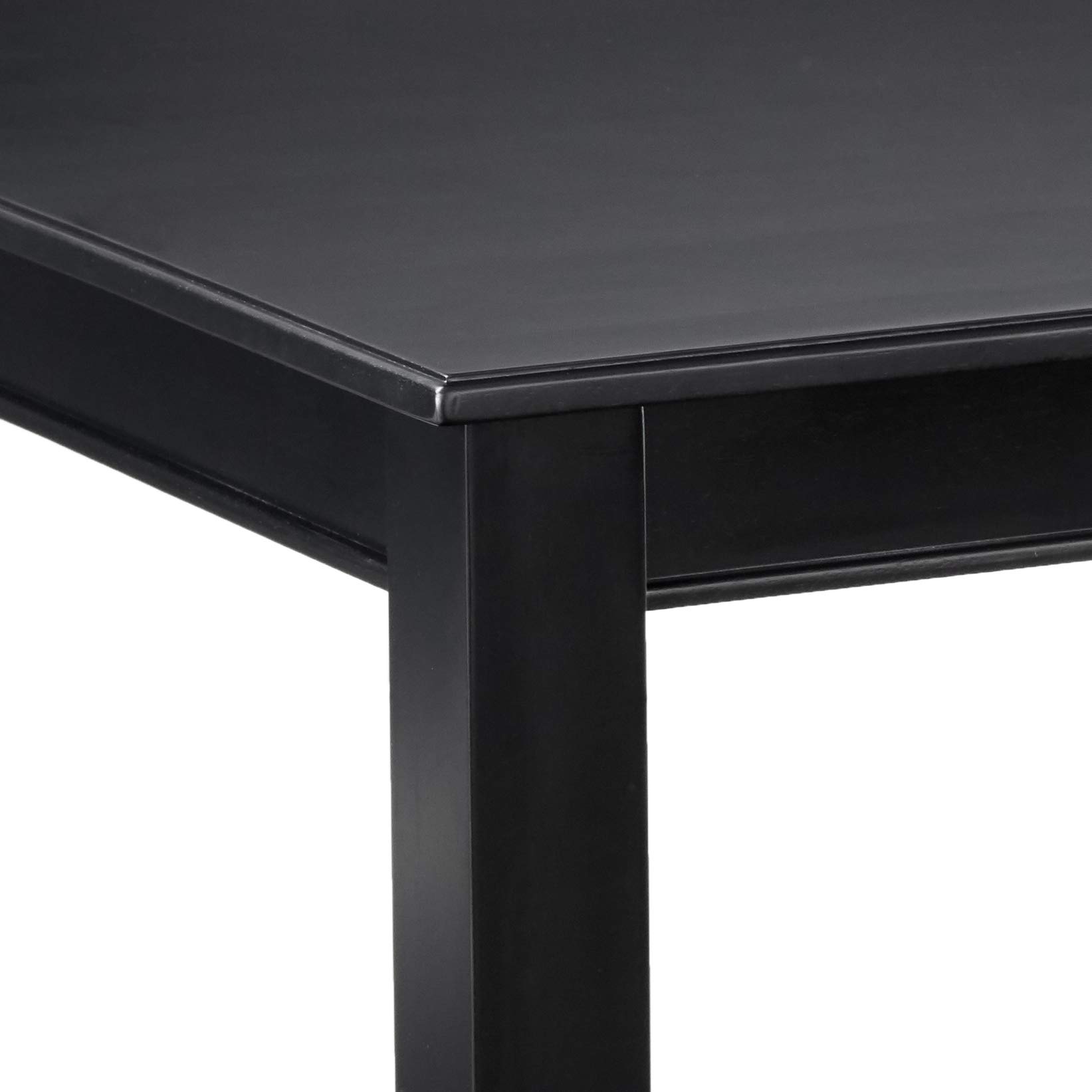 East West Furniture Dudley Kitchen Table - 36x60 Inch Black Rectangle Dining Table with Sturdy Legs | Perfect for Small Kitchens, Breakfast Nooks & Cozy Dining Spaces