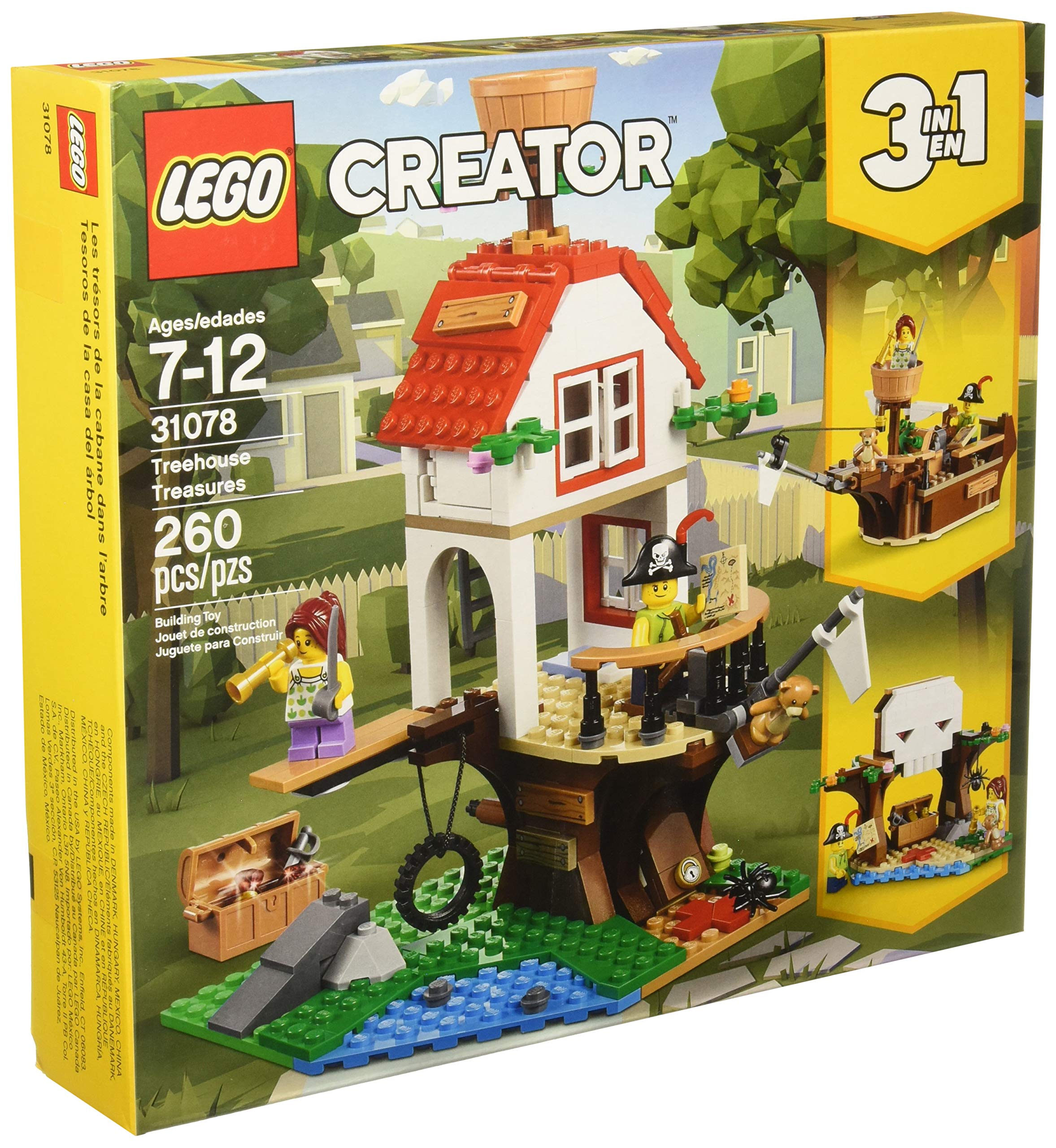 LEGO Creator Treehouse Treasures 31078 Building Kit - 3-in-1 Model Toy for Creative Play, DIY Construction & Home Decoration | Perfect Gift for Kids & Adults