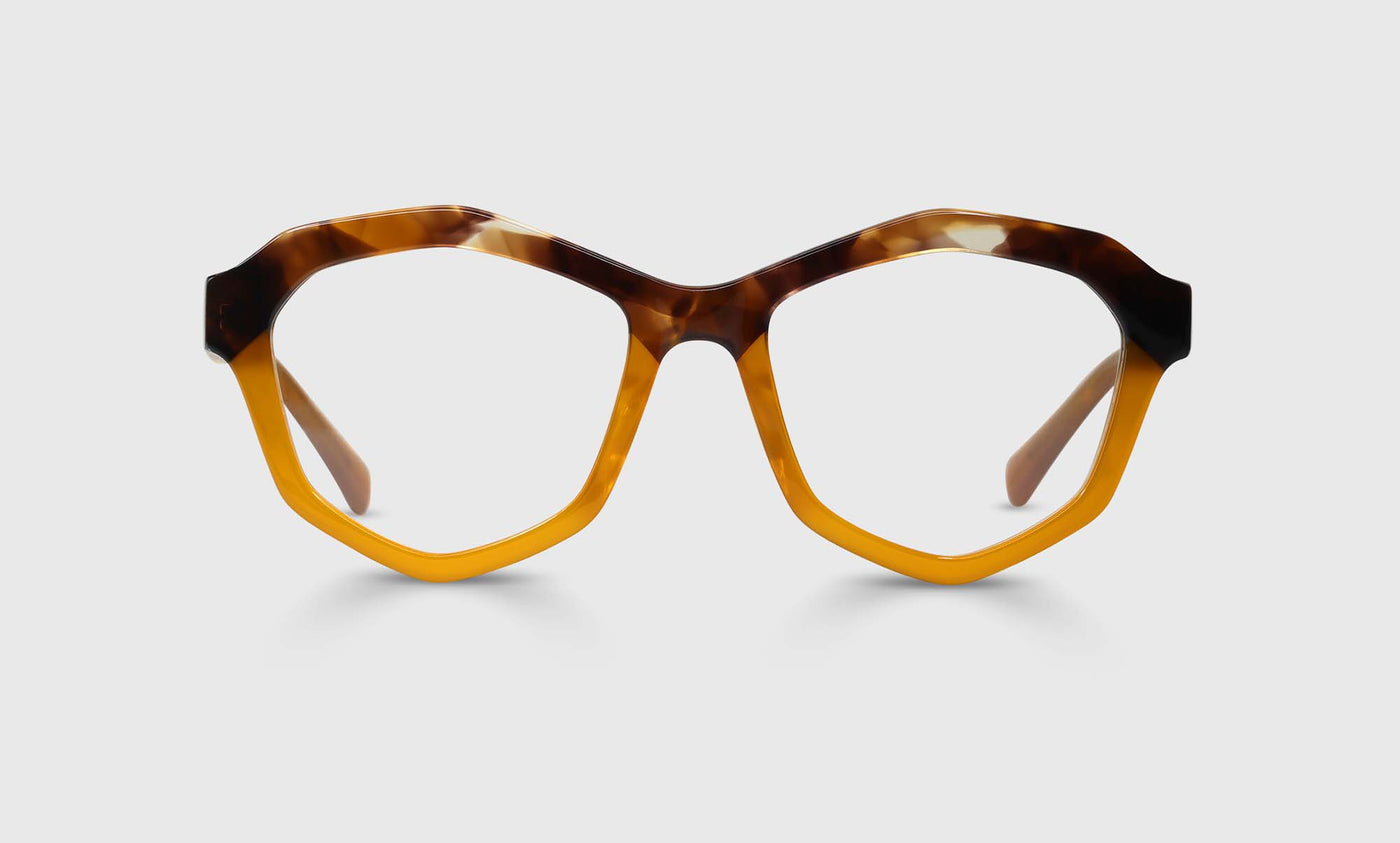Premium Tough Nut Color 77 Amber Tortoise Glasses with Gold Frame & Gold Temples - Stylish Eyewear for Work, Reading & Fashion Accessories