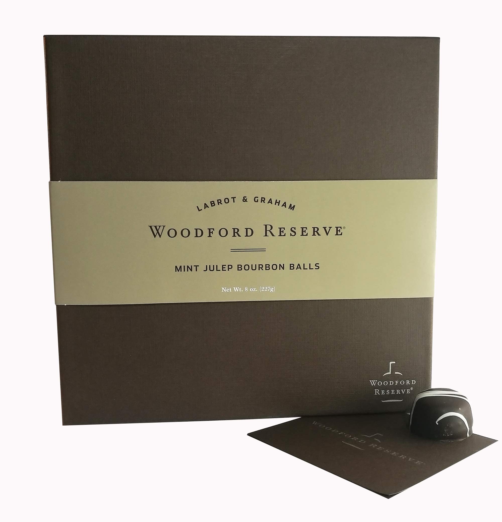 Woodford Reserve Premium Mint Julep Bourbon Ball Gift Box - 16 Delicious Bourbon Candies | Perfect Holiday, Birthday & Corporate Gifts | Great for Kentucky Derby Parties & Whiskey Lover Treats