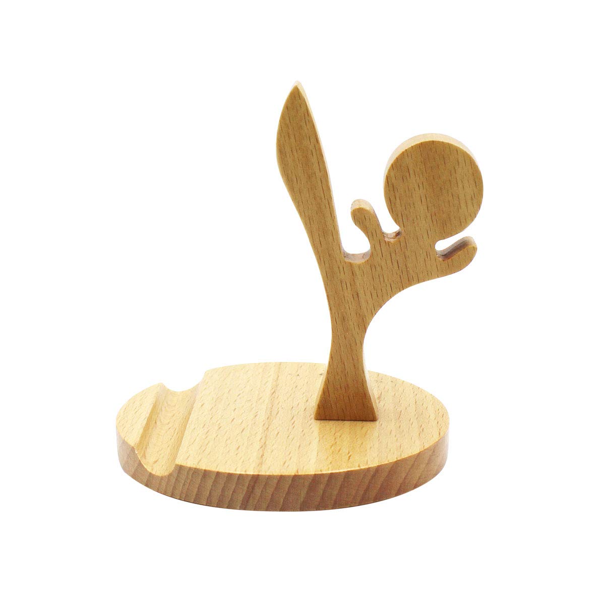 Wooden Cartoon Animal Phone Stand - Universal Smartphone Holder for Desk, Compatible with All Mobile Phones | Perfect for Office, Home Decor & Gift Giving