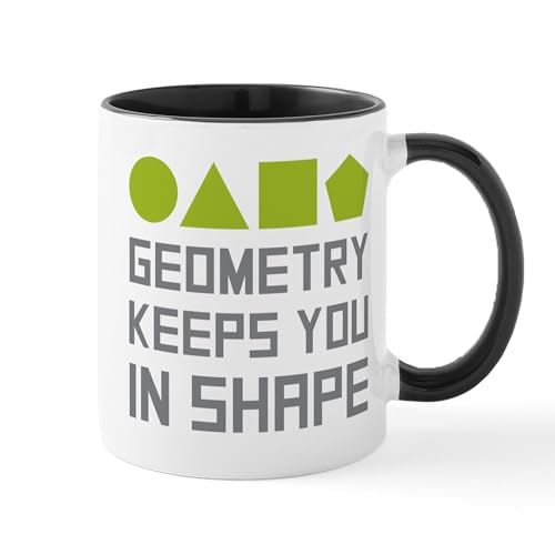 White/Black Inside - Geometry Shapes Mugs