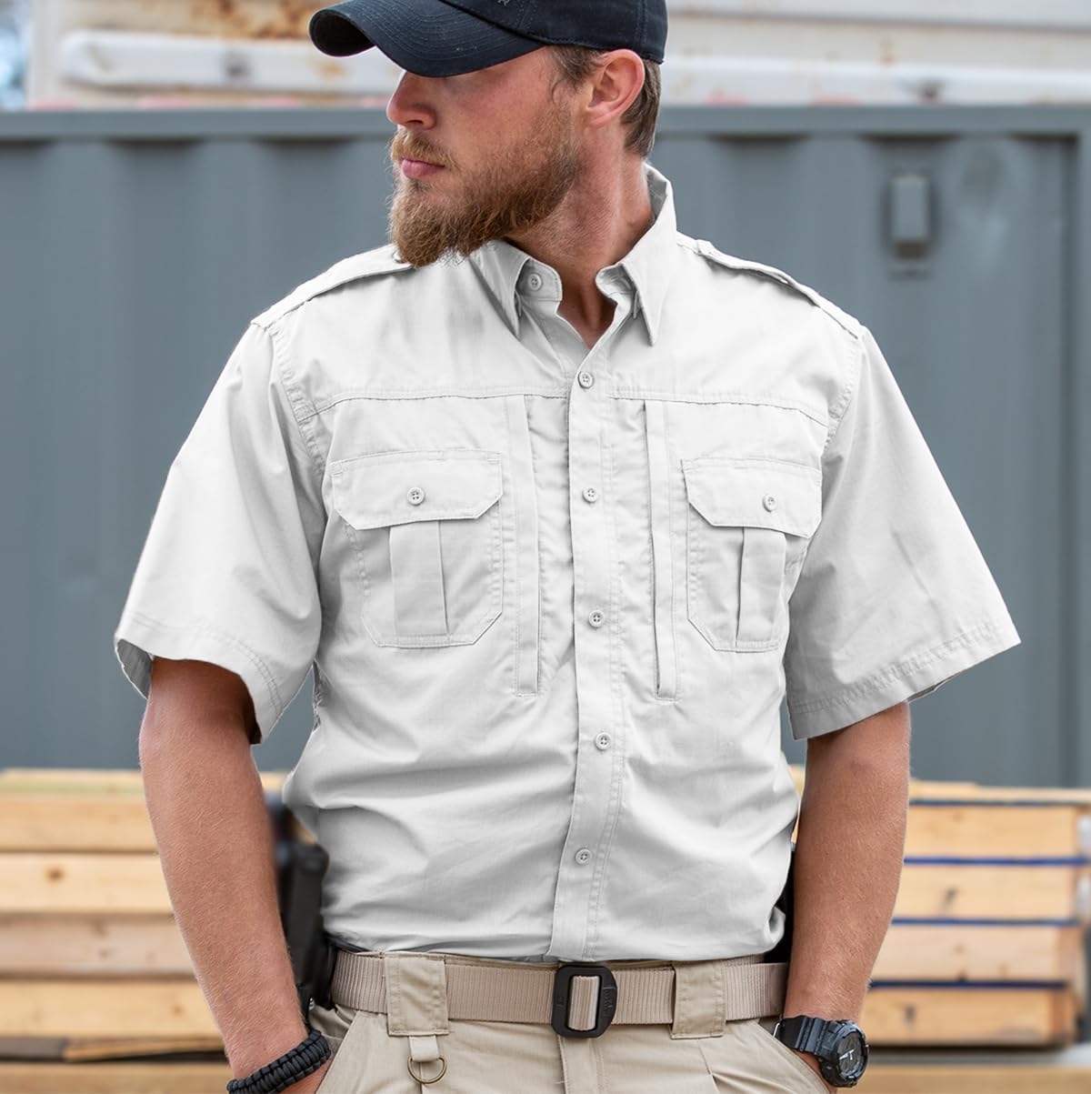 Propper Short Sleeve Tactical Shirt - Military & Outdoor Performance Shirt for Men | Durable, Moisture-Wicking & Breathable | Ideal for Hiking, Camping & Tactical Operations