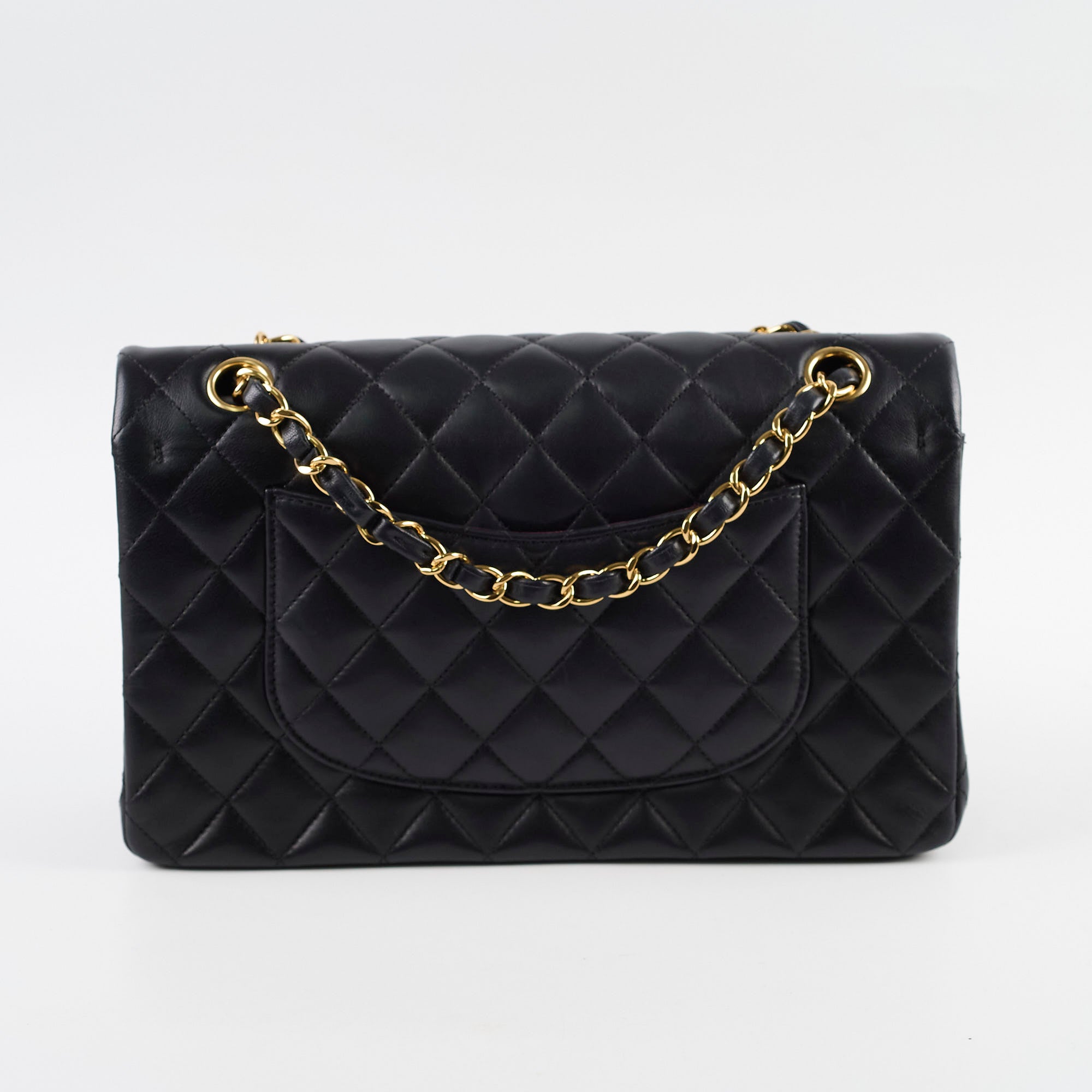 Chanel Classic Double Flap Bag Lambskin Leather Black 23cm - Luxury Designer Handbag for Women, Perfect for Evening Events & Special Occasions