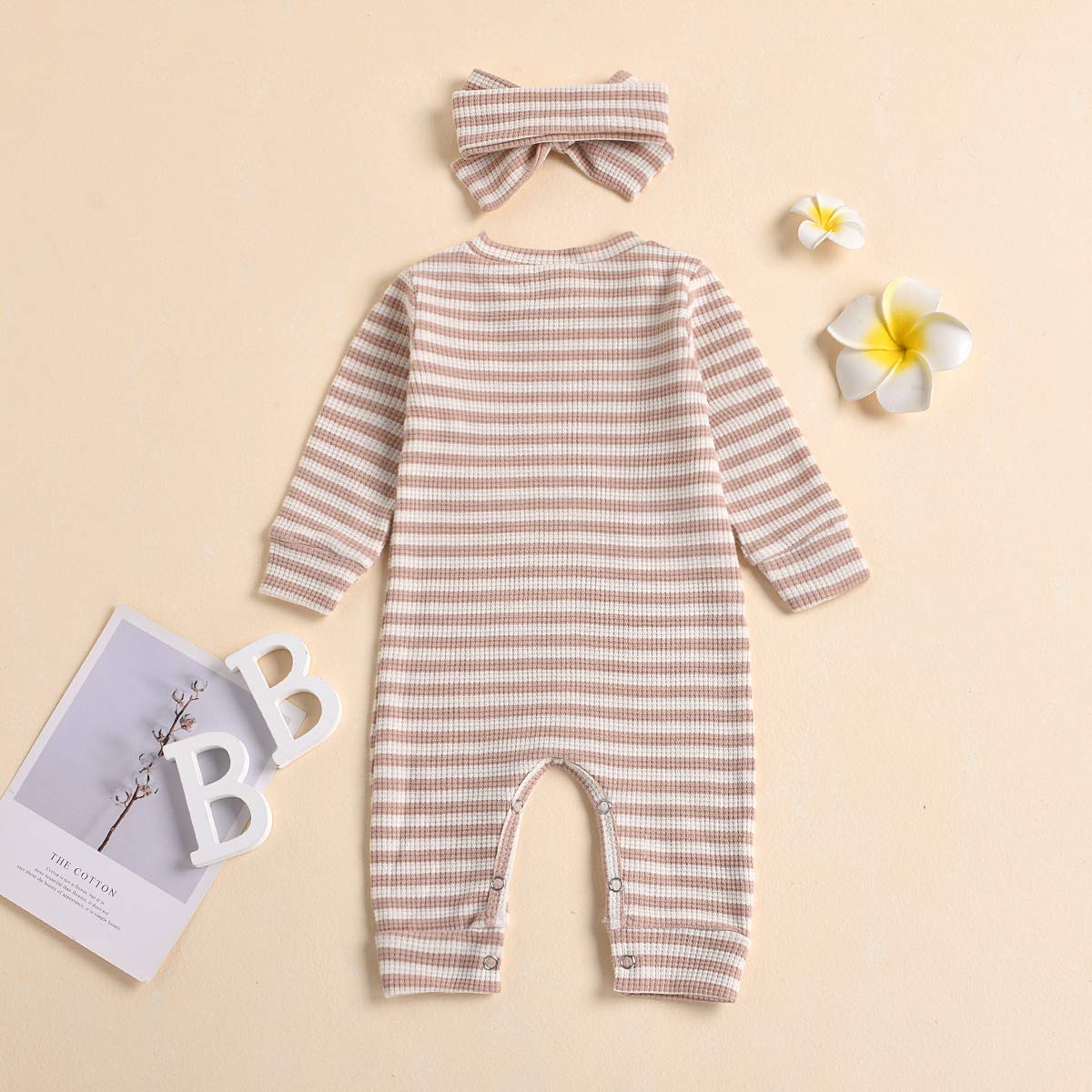 Newborn Baby Girl Romper Bodysuit - Soft Cotton One-Piece Jumpsuit with Pants | Perfect for Photoshoots, Playtime & Everyday Outfits