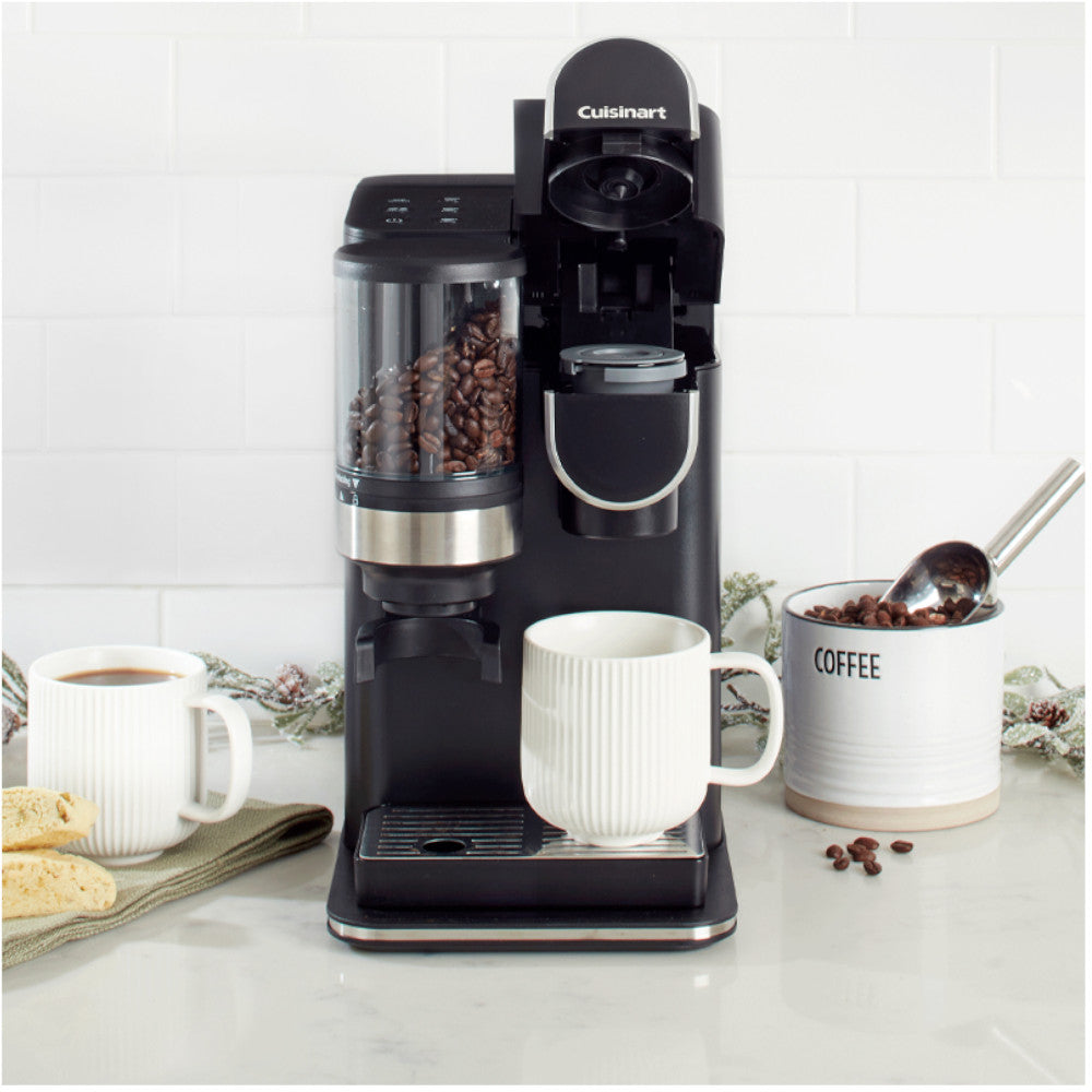 CUISINART DGB-2C Grind & Brew Single Serve Coffee Maker - Freshly Ground Coffee for Home, Office & Travel - Compact & Easy to Use