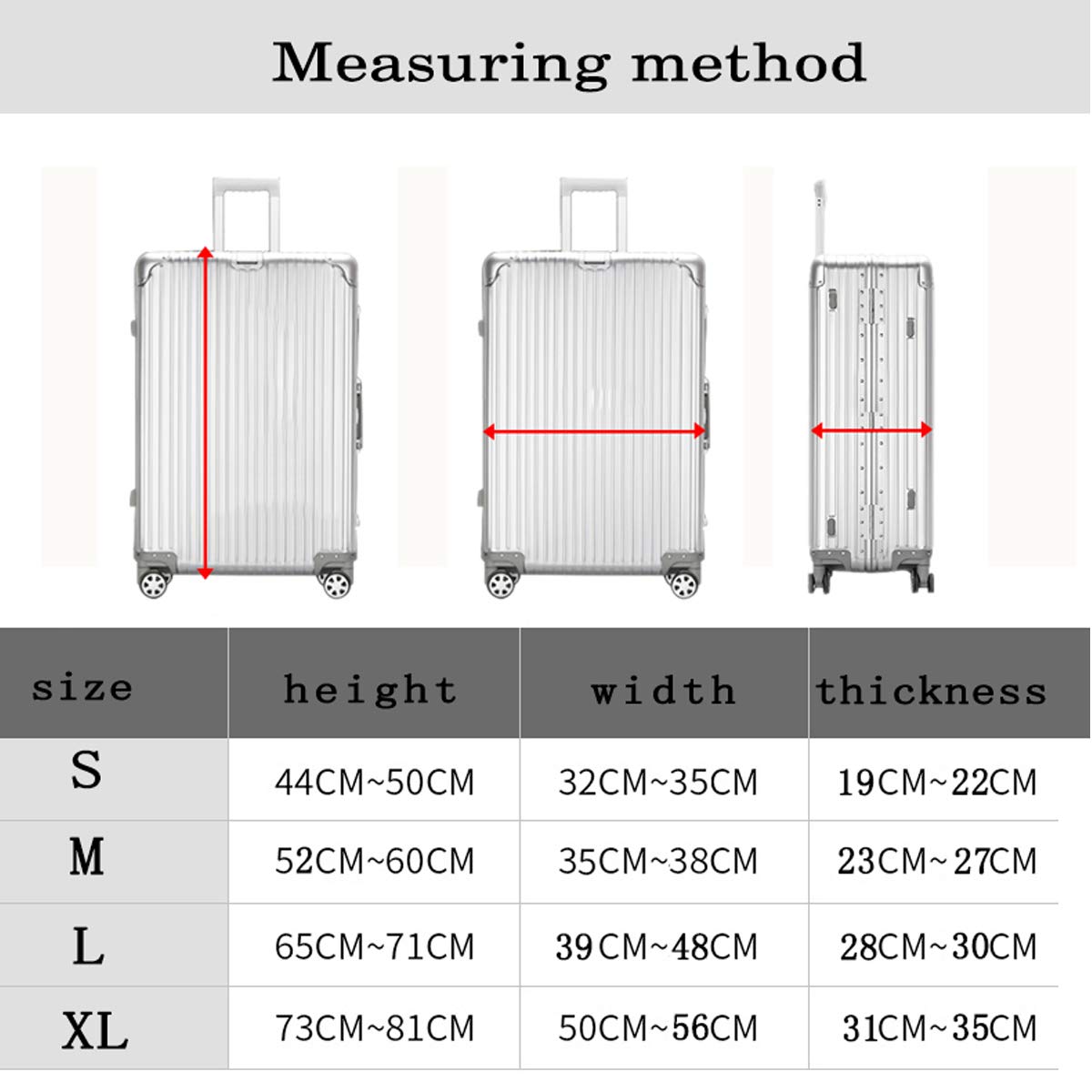 WUJIAONIAO Spandex Suitcase Cover - Washable Luggage Protector for 18-20 Inch Bags (S Size) | Perfect for Air Travel, Vacation & Business Trips