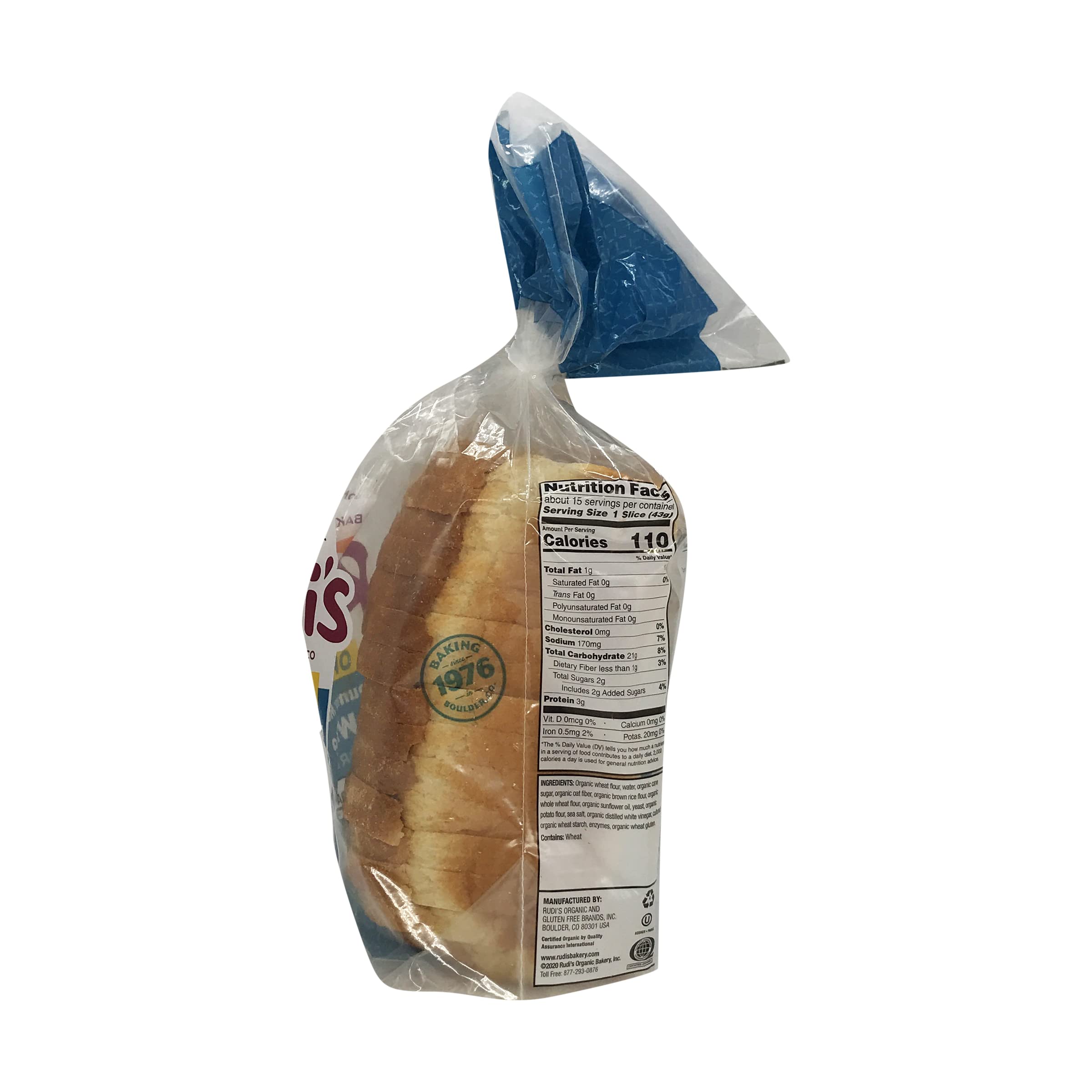 Organic White Bread by Rudi's Bakery - 22 oz Country Morning Loaf | Perfect for Sandwiches, Toast & Healthy Breakfasts