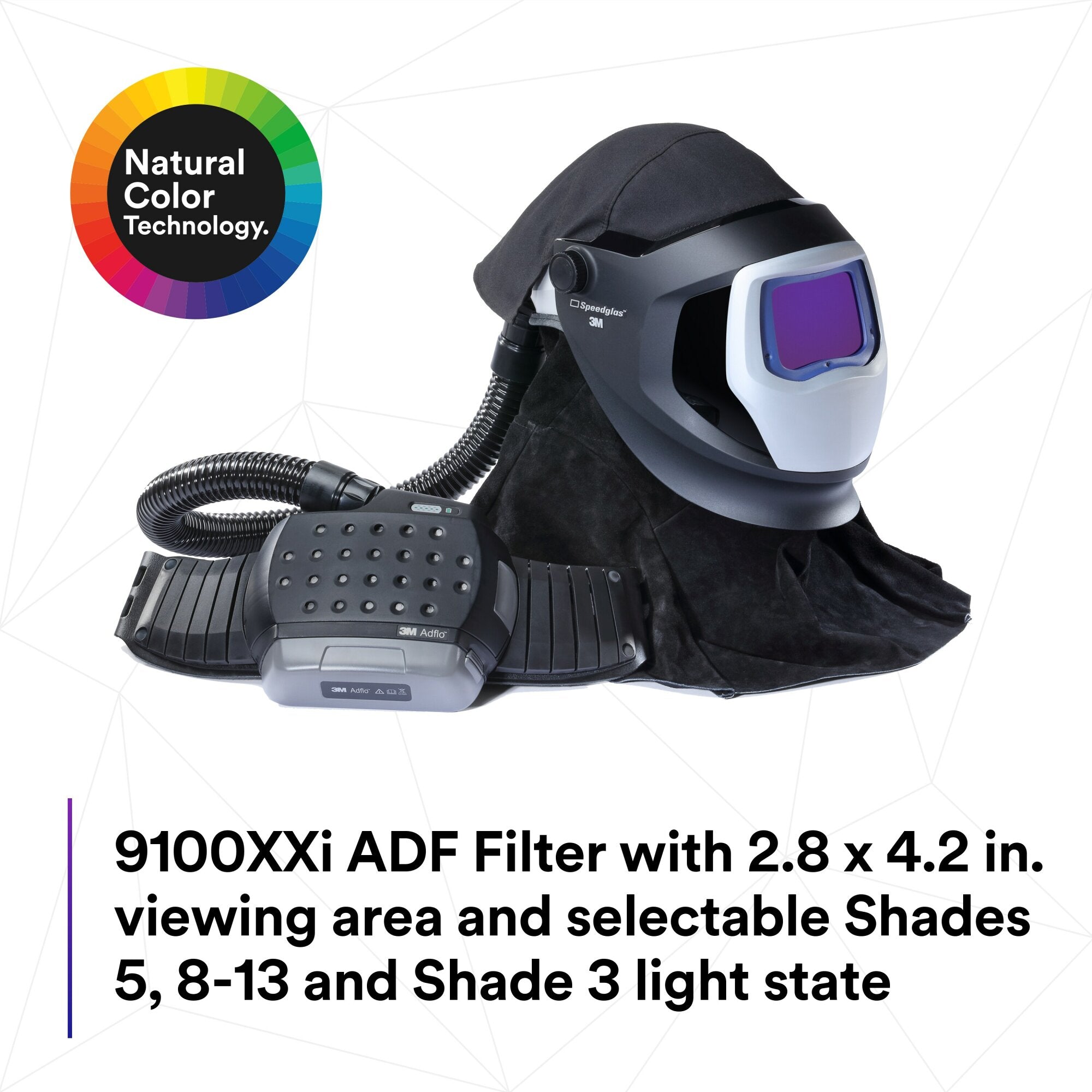 3M Adflo PAPR & Versaflo M Series Welding Helmet Kit with Speedglas Shield - Respiratory Protection for Industrial Welding & Metalworking