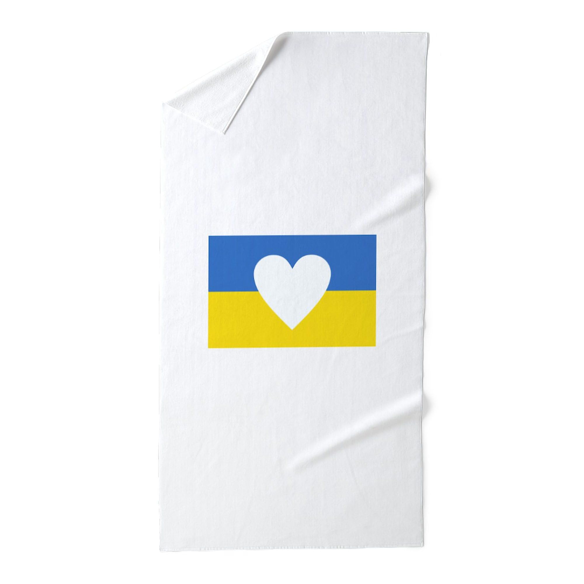 Ukraine Heart Large Beach Towel - Soft, Absorbent & Unique Design - Perfect for Pool, Beach, Gym & Outdoor Activities