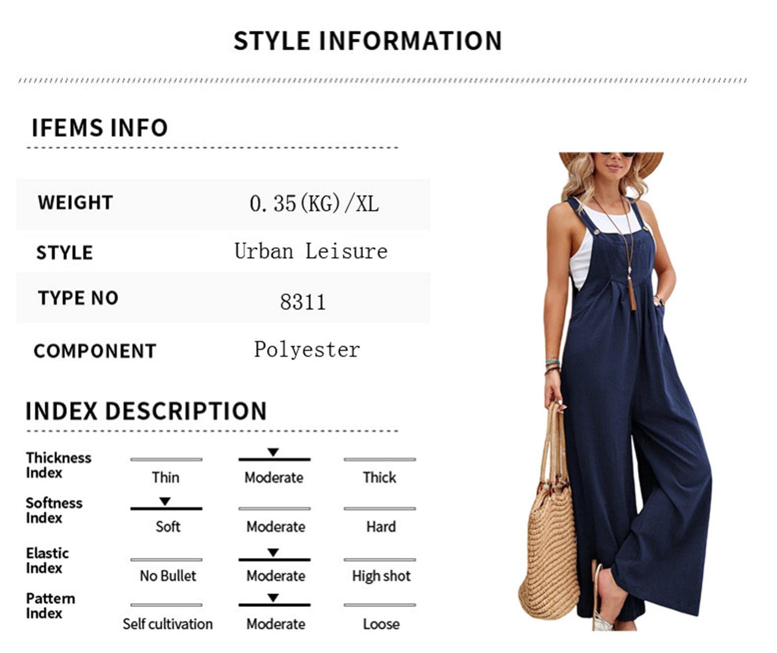 Women's Loose Fit Fashion Overalls - Wide Leg Baggy Bib Jumpsuit with Straps | Solid Color Casual Sleeveless Romper | Perfect for Streetwear, Summer Outfits & Boho Chic Style