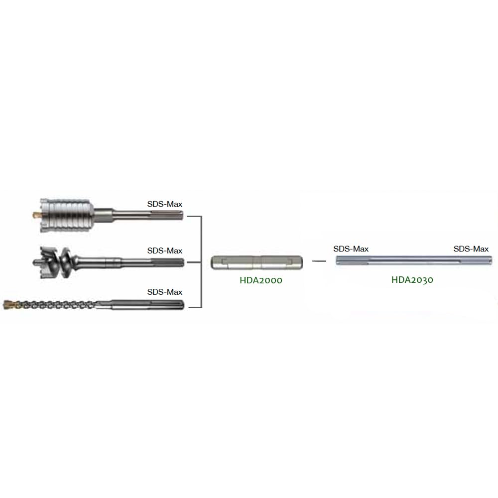 Alfa Tools HDA2000 Hammer Drill Adapter System - Heavy Duty SDS to Hex Shank Converter for Concrete Drilling - Perfect for Construction, Masonry & DIY Home Projects