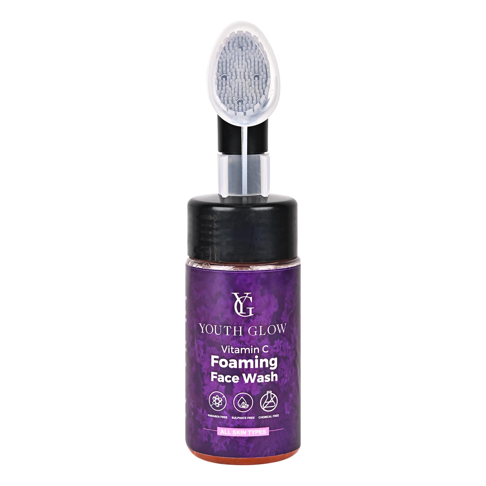 Youth Glow Vitamin C Foaming Face Wash for Glowing Skin - Brightening & Hydrating Cleanser for Teens & Adults | Morning & Night Skincare Routine