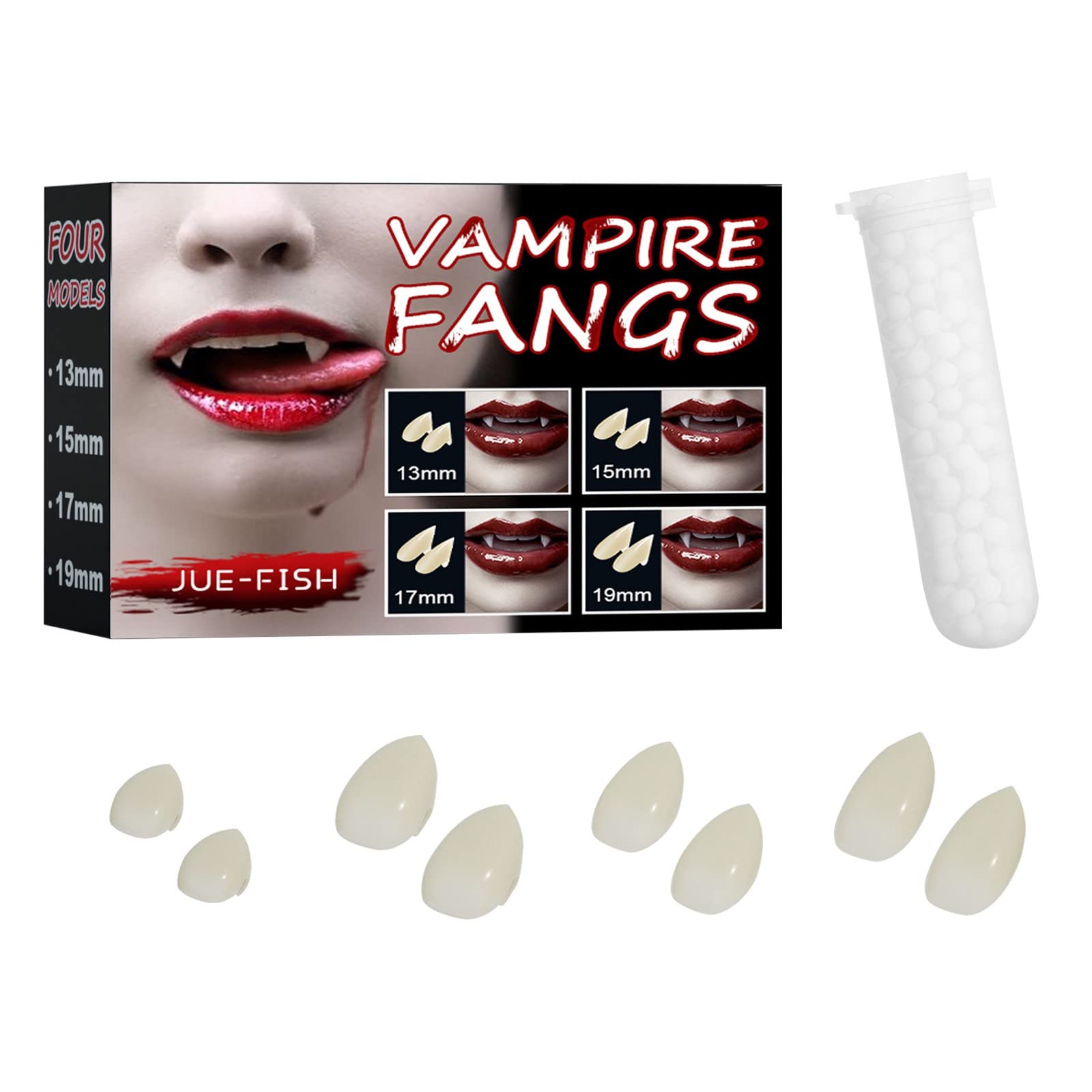Scary Halloween Dentures for Adults - Fake Vampire Teeth for Halloween Costume & Cosplay - Outdoor Party Decorations & Haunted House Props (Multicolor, One Size) - Perfect for Halloween Parties, Trick or Treat, Horror Events & Themed Photo Shoots