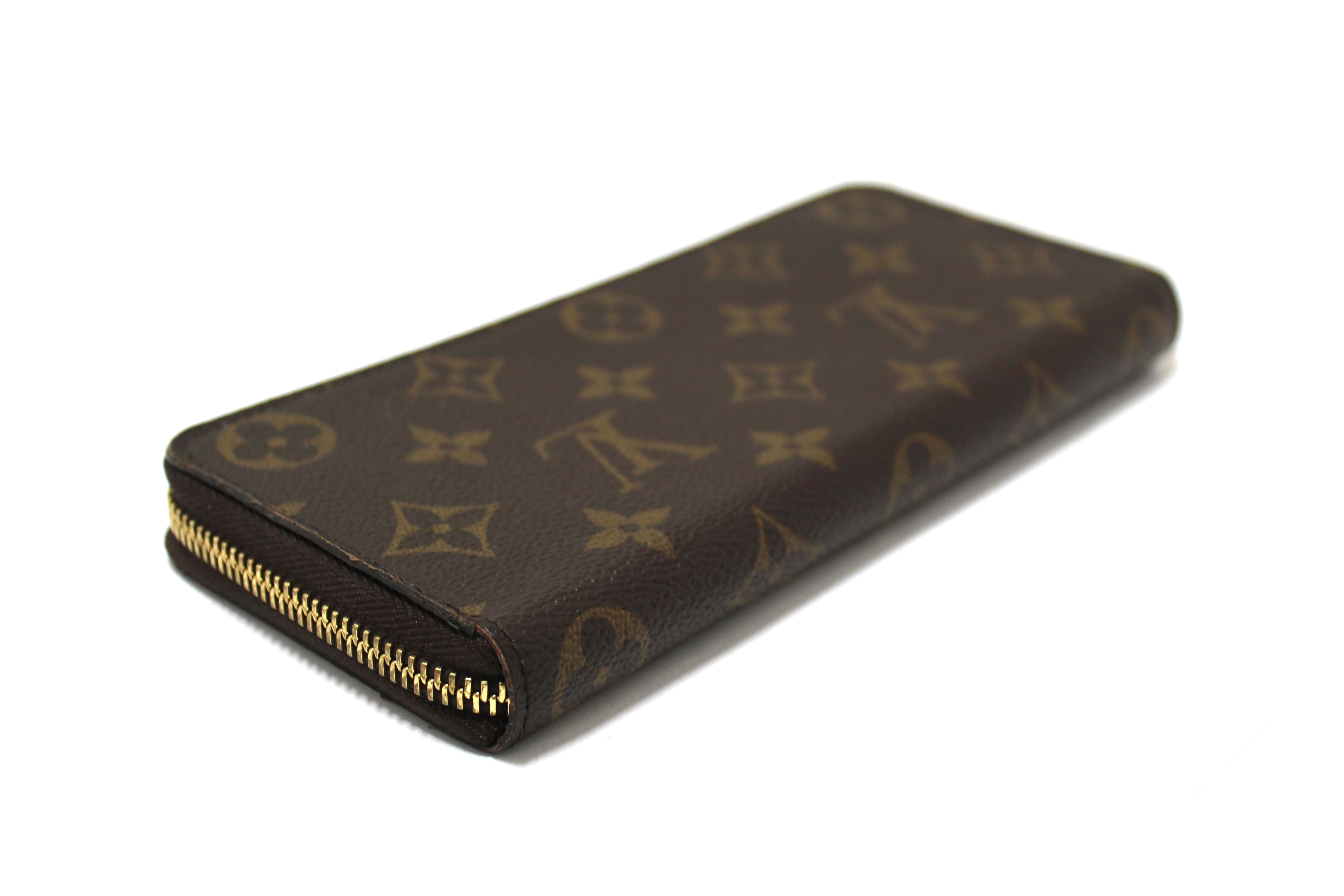 Authentic Louis Vuitton Monogram Canvas Wallet - Women's Fuchsia Clemence Zip Around Wallet with Multiple Card Slots & Coin Pocket - Perfect for Everyday Use, Travel & Gift Giving