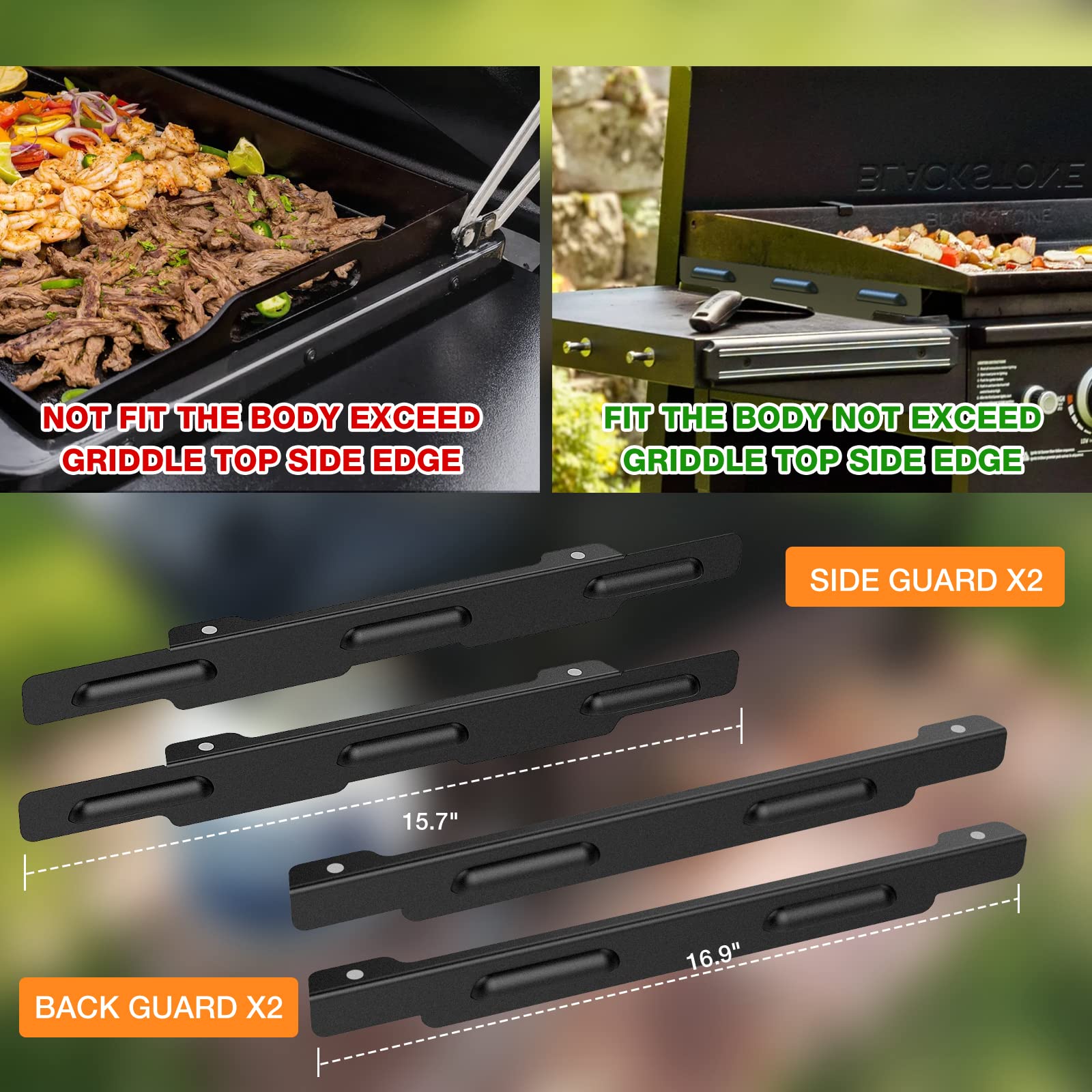 Upgraded 36 Inch Magnetic Wind Guards for Blackstone Griddle - Stainless Steel Grill Accessories to Protect Flame & Retain Heat - Perfect for Outdoor Cooking, Camping, and Backyard BBQs