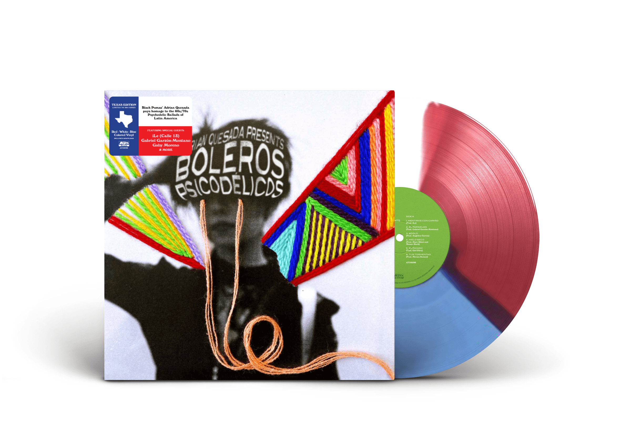 Adrian Quesada Boleros Psicodélicos Psychedelic Boleros Vinyl Record (Texas Edition Limited to 300 Copies) - Perfect for Music Collectors & Psychedelic Rock Fans