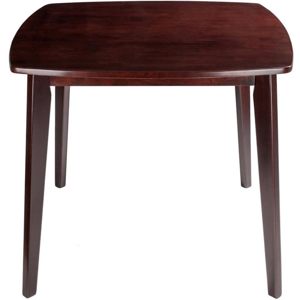 Pemberly Row Solid Walnut Wood Square Transitional Dining Table - Perfect for Modern Farmhouse, Rustic, and Contemporary Dining Rooms