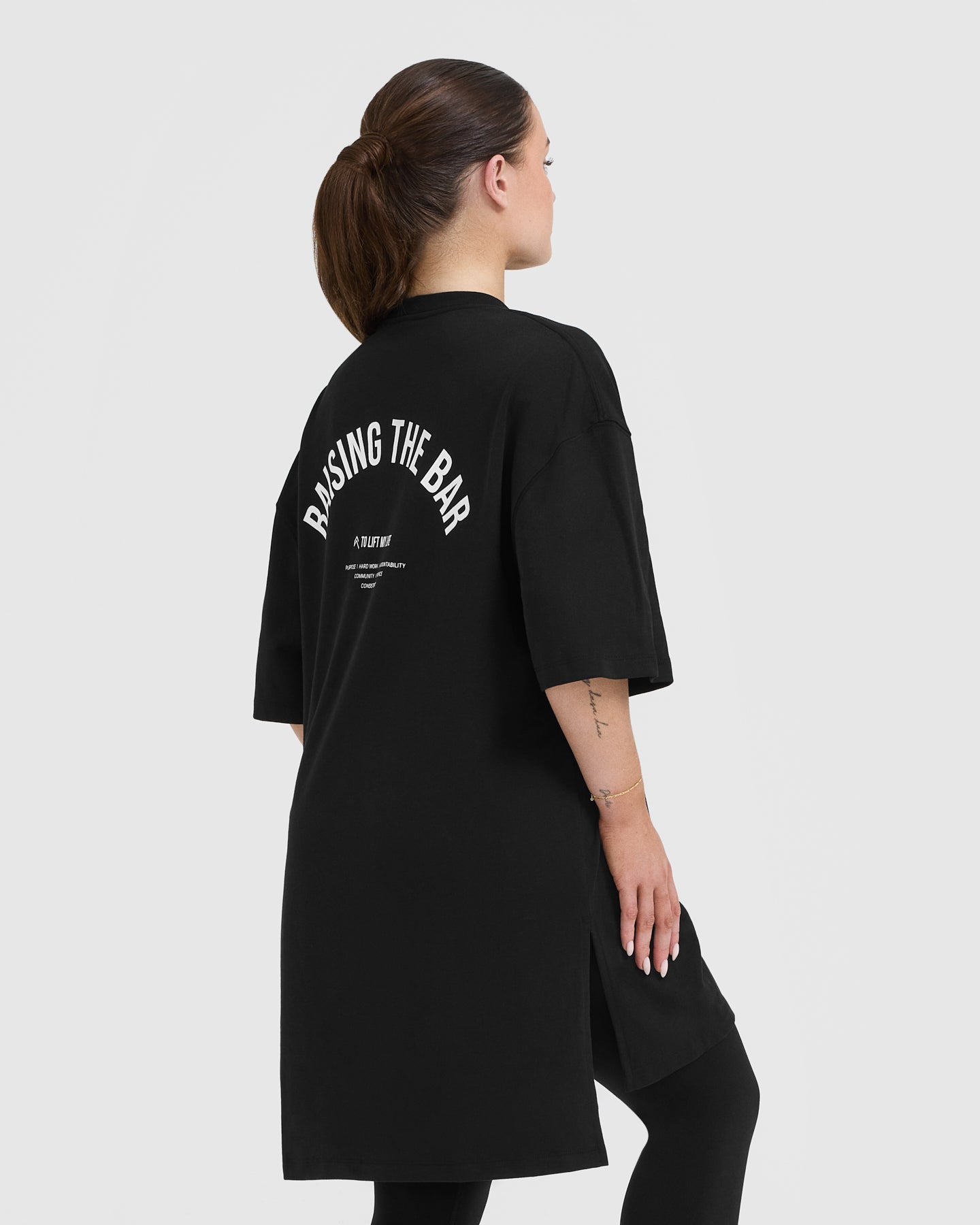 Raising The Bar Graphic Longline T-Shirt for Men - Stylish Black Tee for Casual Wear, Street Fashion & Everyday Outfits