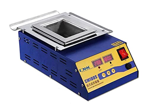 220V Stainless Steel Digital Solder Pot with Temperature Control - CM-150S Desoldering Bath for Electronics Repair & PCB Work | Preheating Tool for Soldering Stations