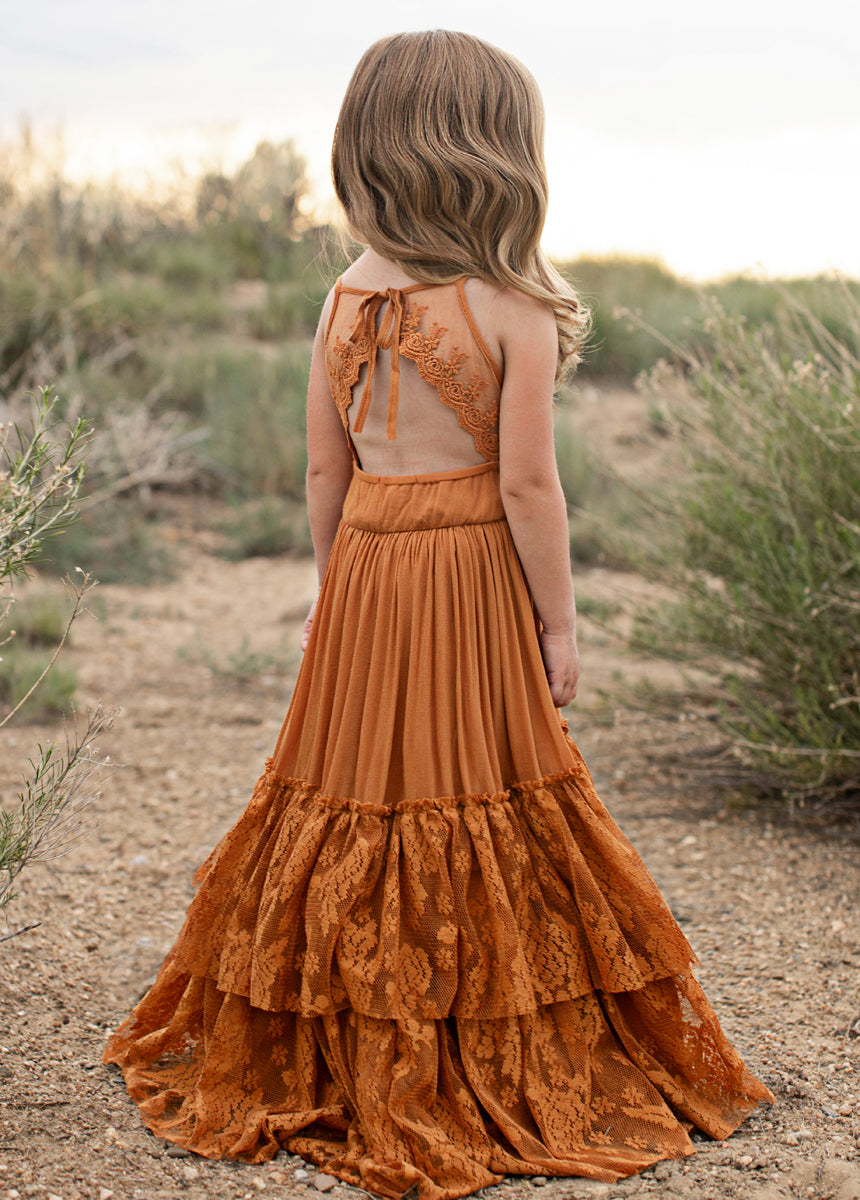Catrin Dress in Marigold - Flowy Summer Midi Dress for Women | Perfect for Beach Vacations, Date Nights & Casual Outings
