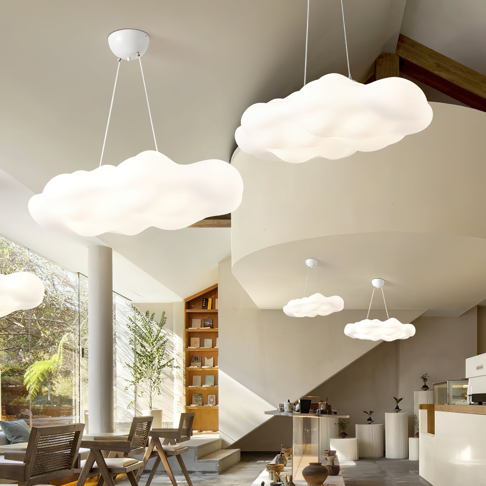 Cloudys Modern Pendant Light - Elegant Hanging Chandelier for Kitchen Island, Dining Room & Bedroom - Perfect for Home Decor & Interior Design