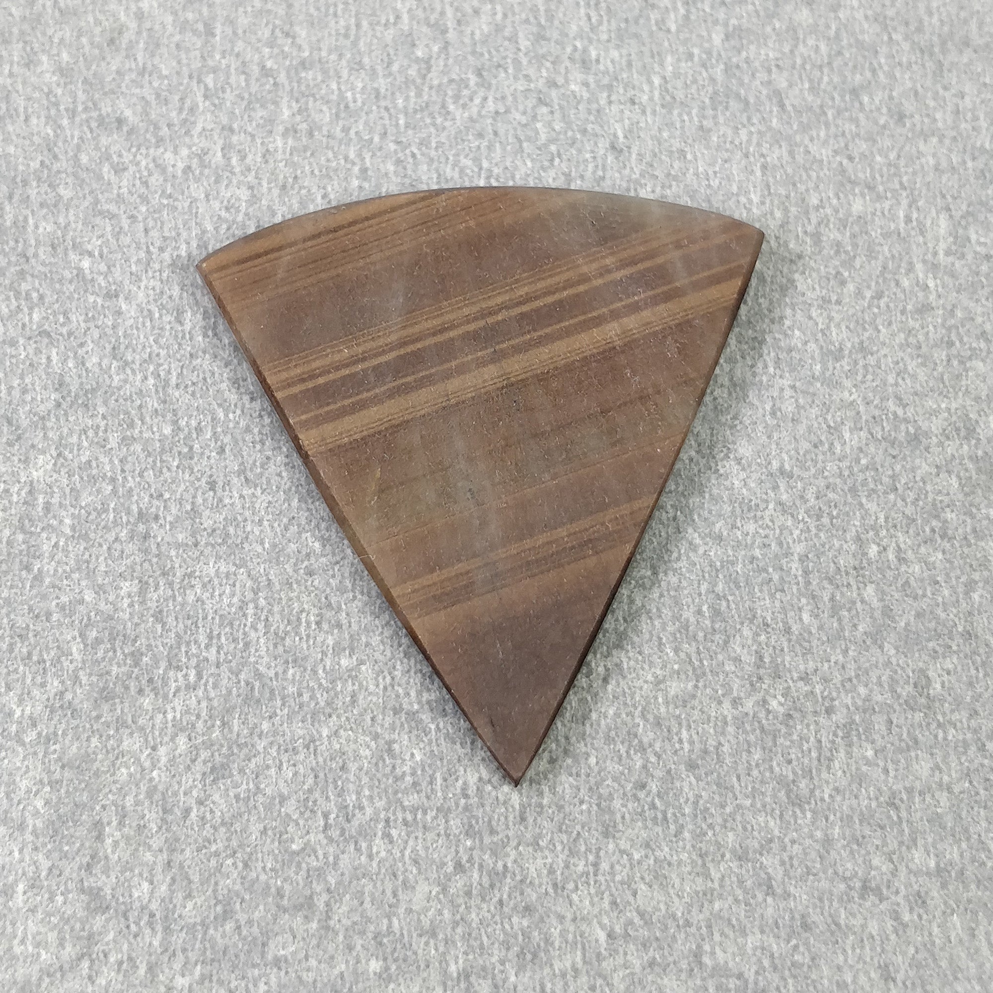 Natural Untreated Golden Brown Chocolate Sapphire Gemstone Flat Slices - 25.80cts Triangle Shape 29x28mm for Jewelry Making, Wire Wrapping & DIY Crafts