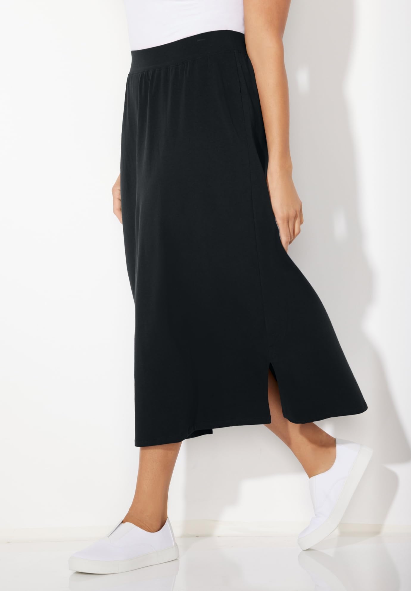 Catherines Women's Plus Size Suprema Maxi Skirt - Flowy Long Skirt for Curvy Women | Perfect for Summer, Beach, Church & Casual Outfits