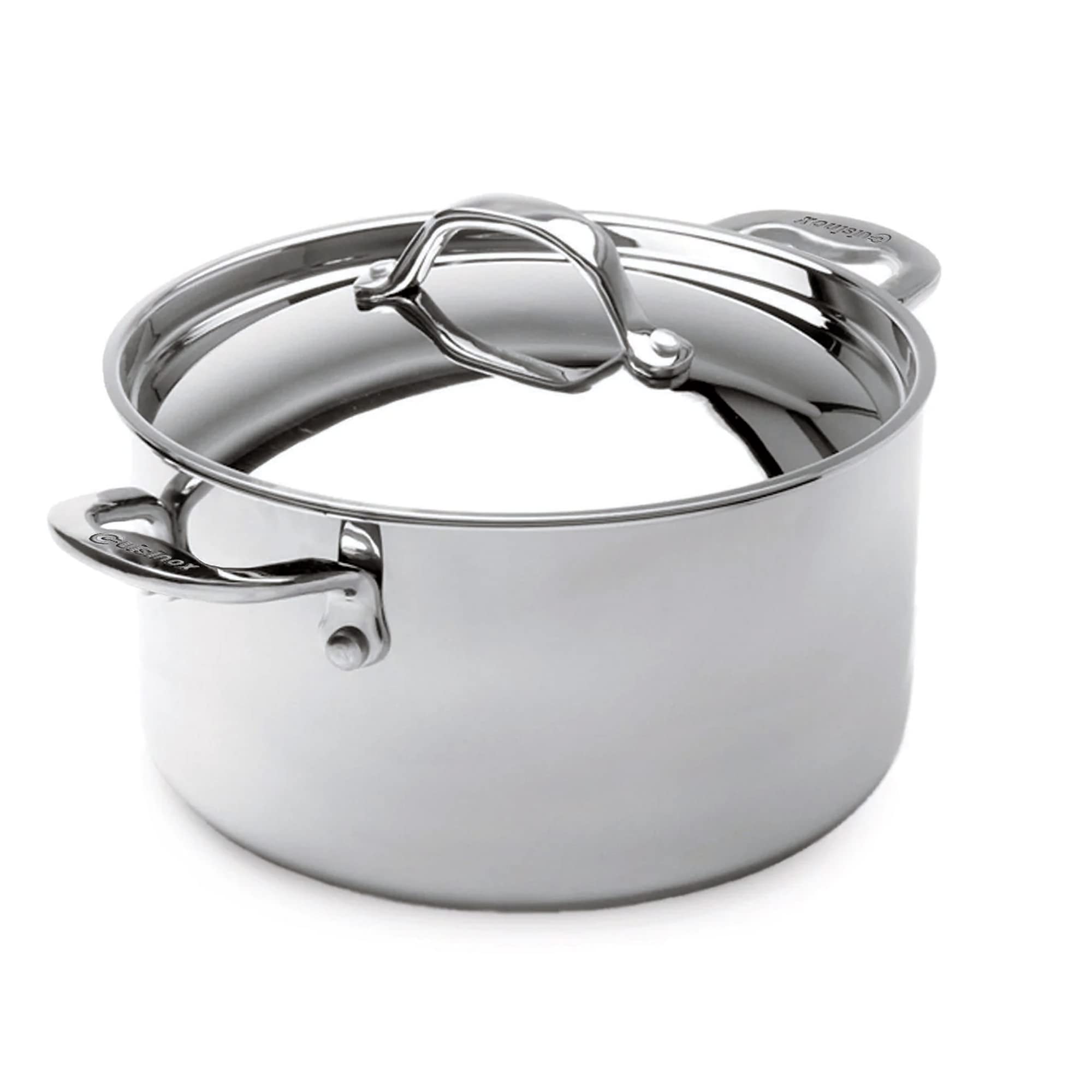 Premium Cuisinox Super Elite 6.2 Quart Stainless Steel Dutch Oven with Lid - 9.5 Inch Heavy Duty Cookware for Braising, Stewing & Baking - Perfect for Stovetop, Oven & Camping Use