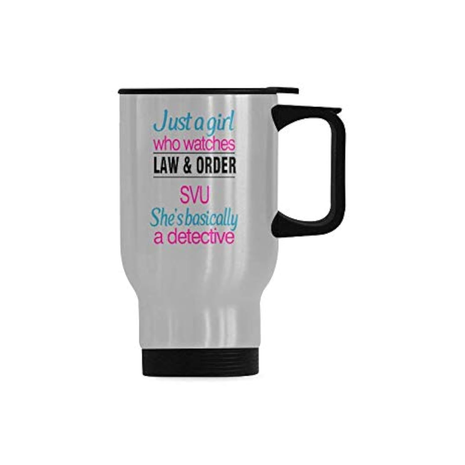 Stainless Steel Travel Coffee Mug 14oz - Insulated Tea Cup for Hot & Cold Drinks - Perfect for Law & Order SVU Fans, Detectives & Coffee Lovers (Great for Commuting, Office & Outdoor Use)